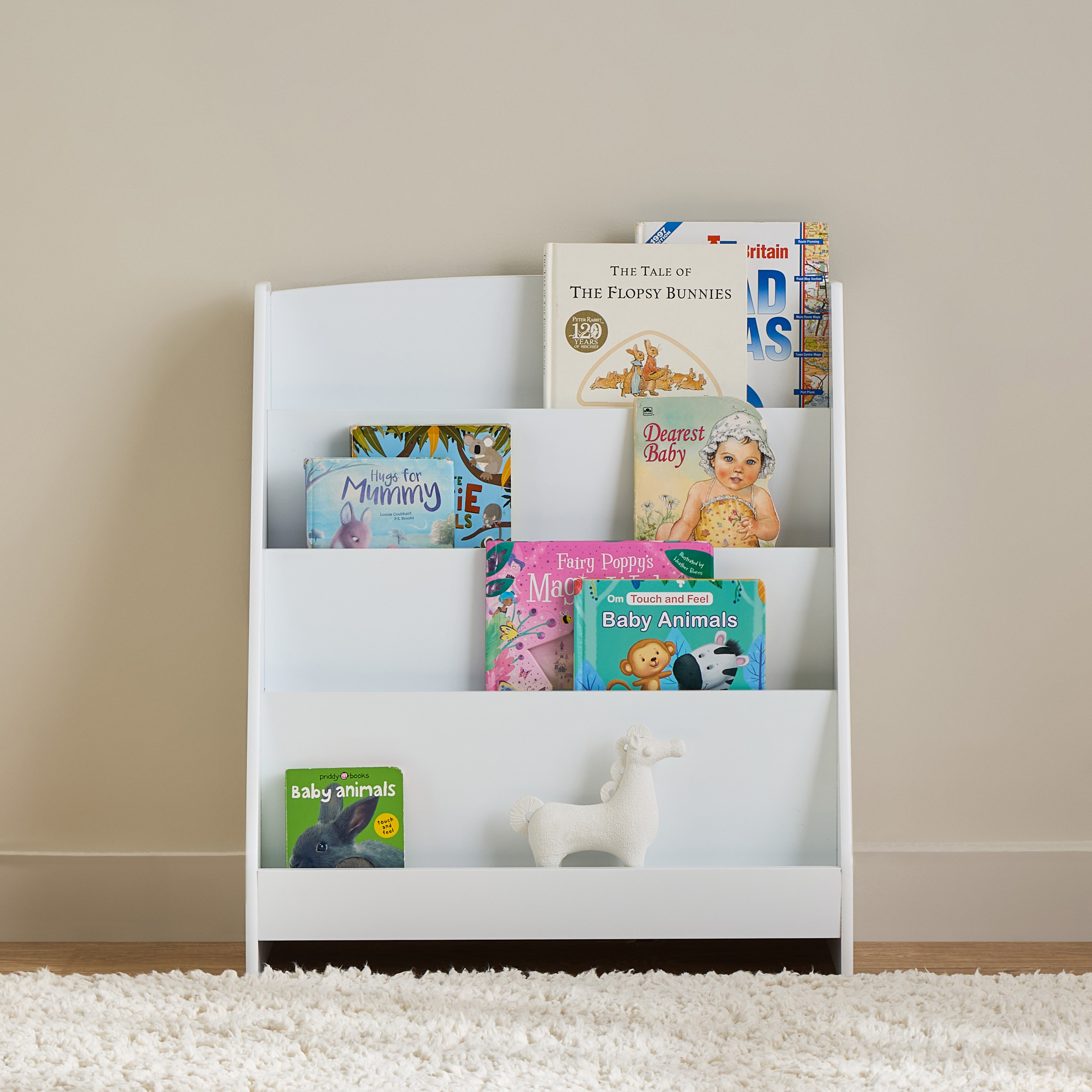Juniors Bookshelf with 4 Compartments-baby-nursery-furniture-wardrobesandstorage-image-1