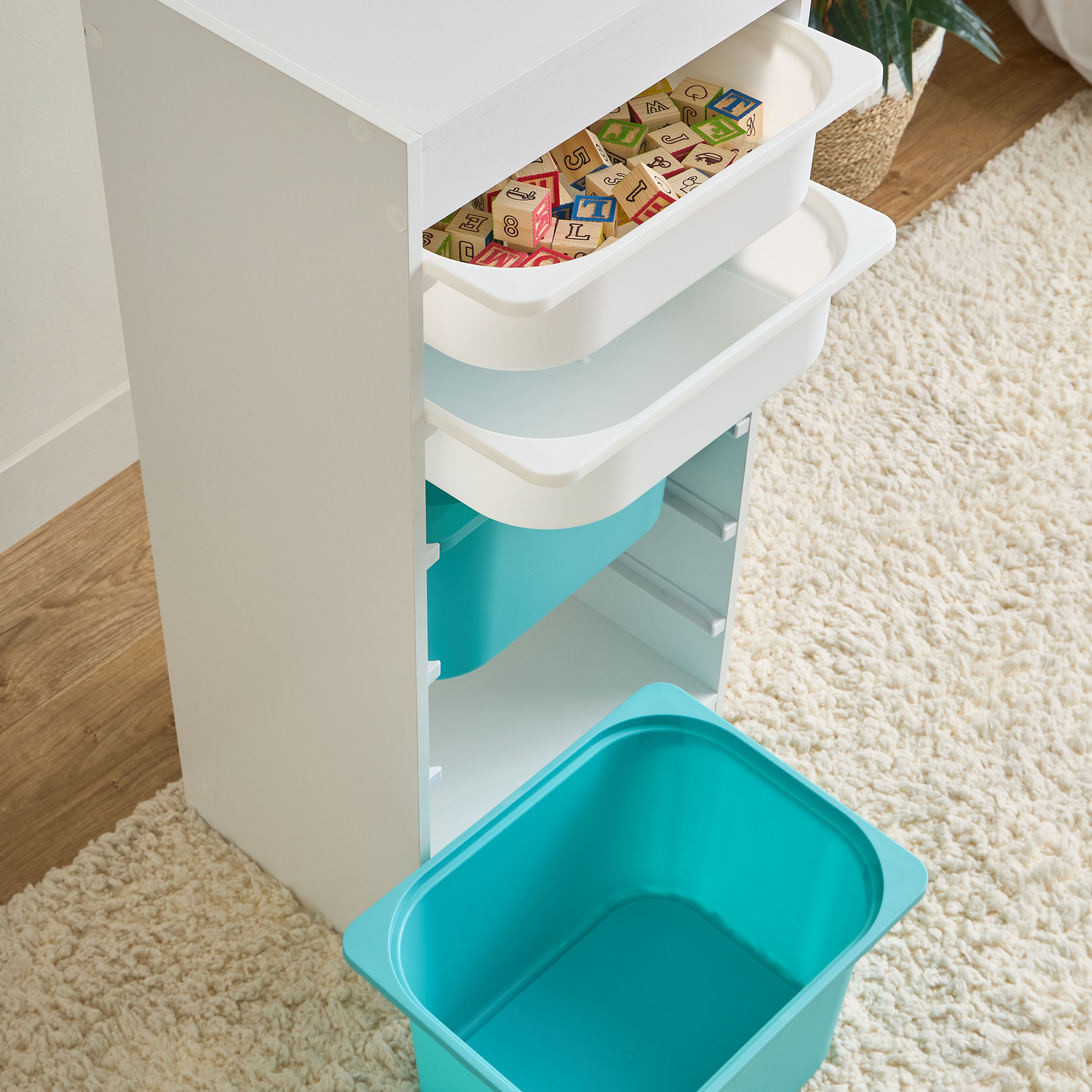 Juniors Toy Storage Organiser with 4 Bins-baby-nursery-furniture-wardrobesandstorage-image-4