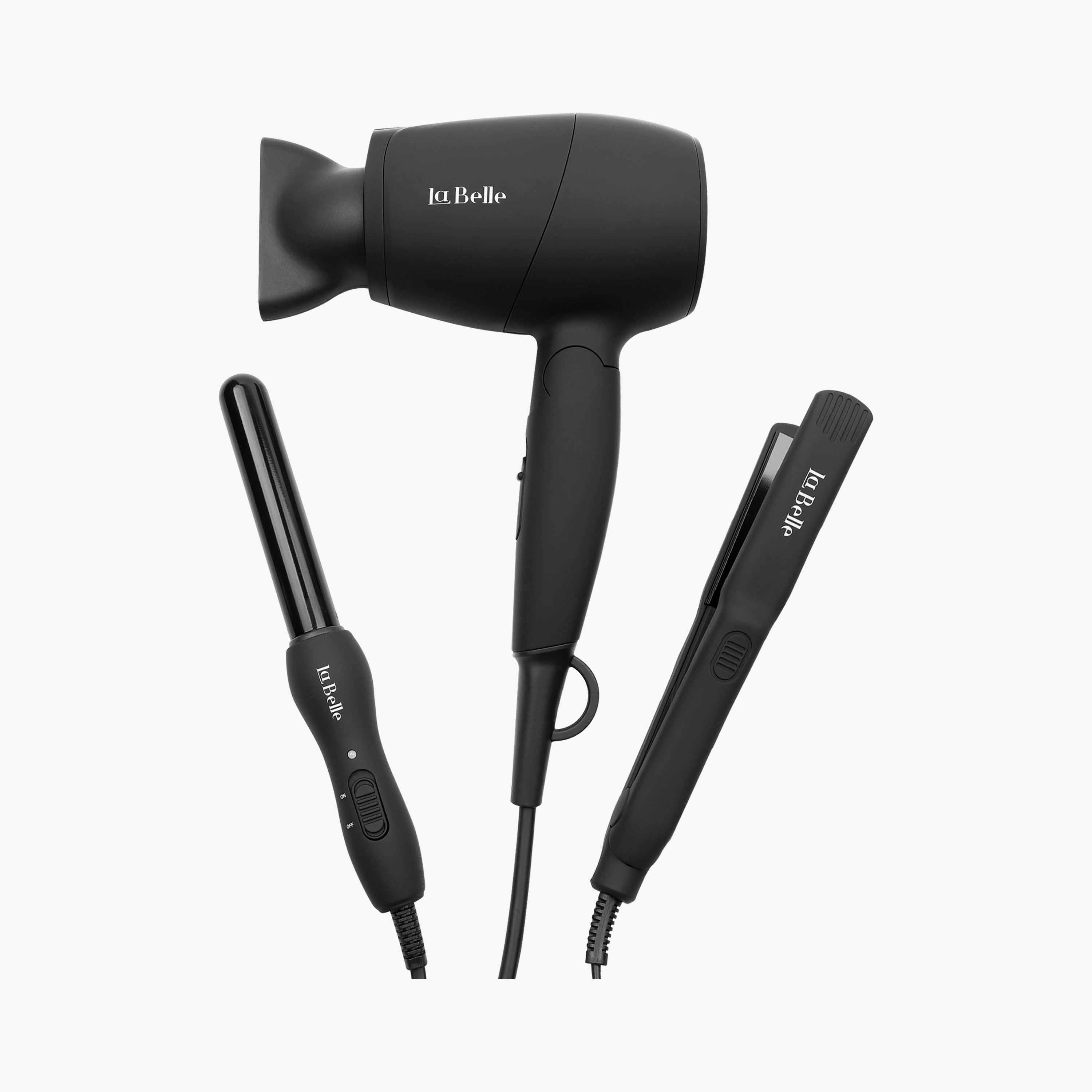 Labelle Mini Set of 3 Black Hair Dryer, Hair Culer, Hair Straightener-beautyandpersonalcare-appliances-hairstylingtools-hairdryers-image-1