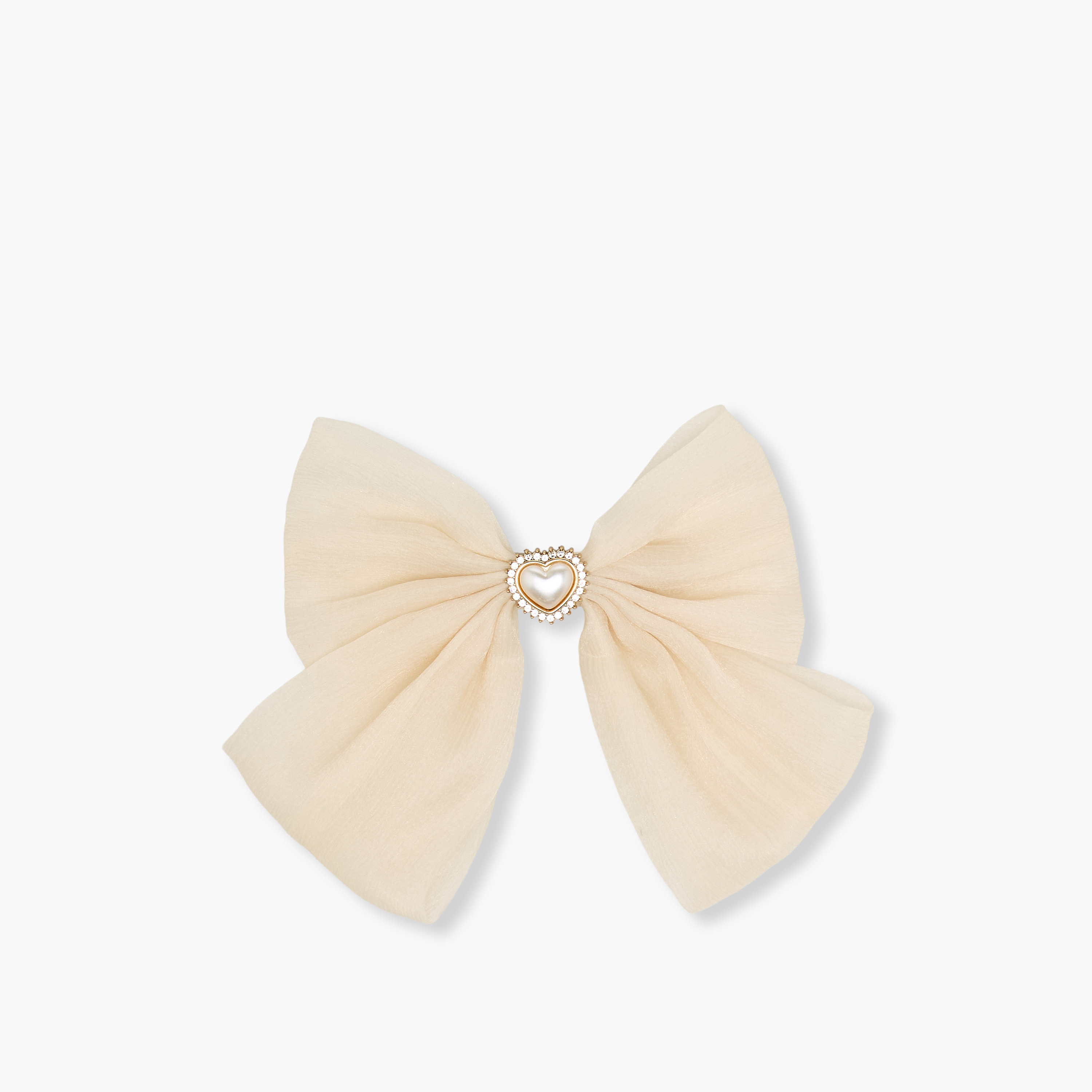 Bow Barrette Hair Clip with Heart Embellishment-women-hairaccessories-clips-image-1