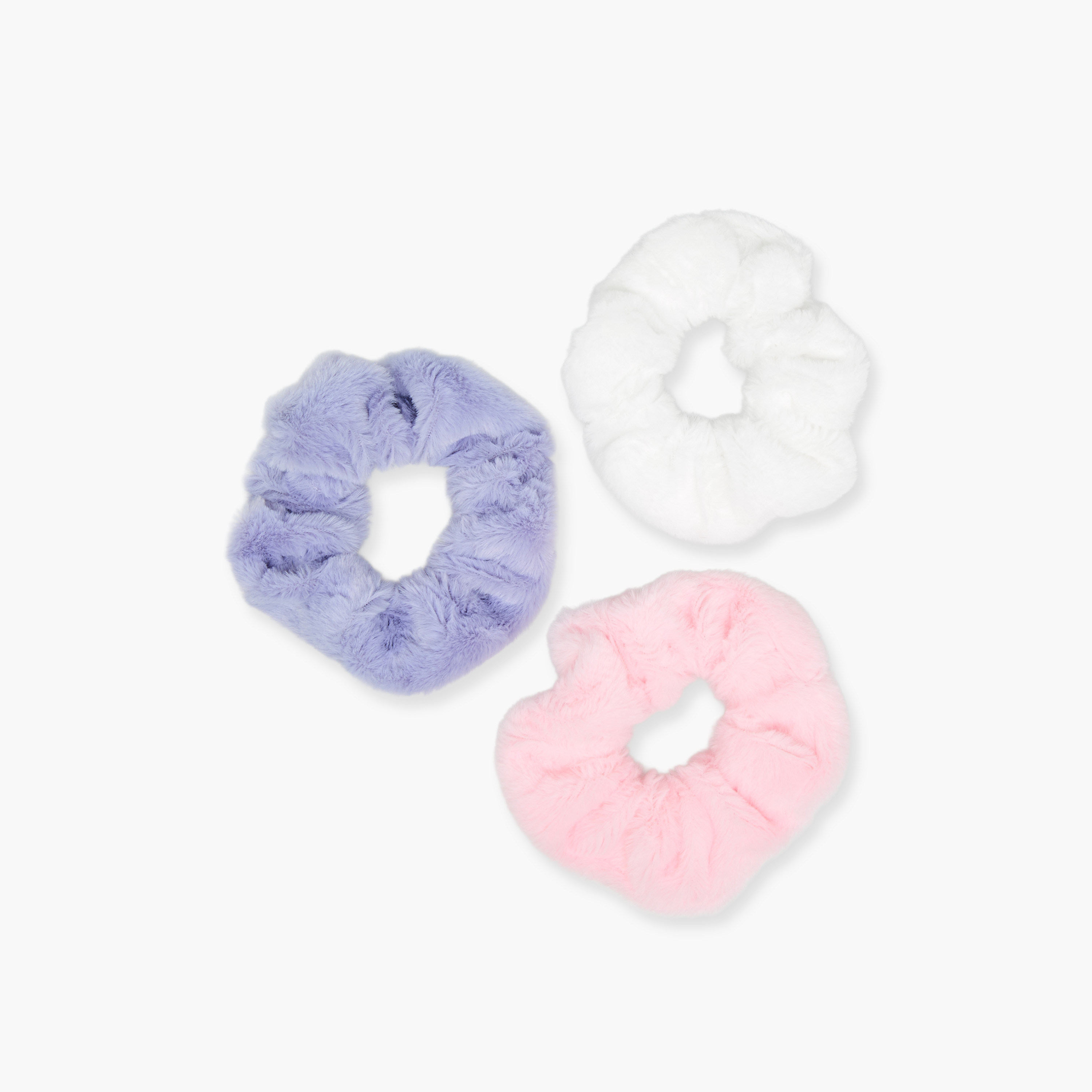 Pack of 3 Faux Fur Hair Scrunchie-women-hairaccessories-scrunchies-image-3