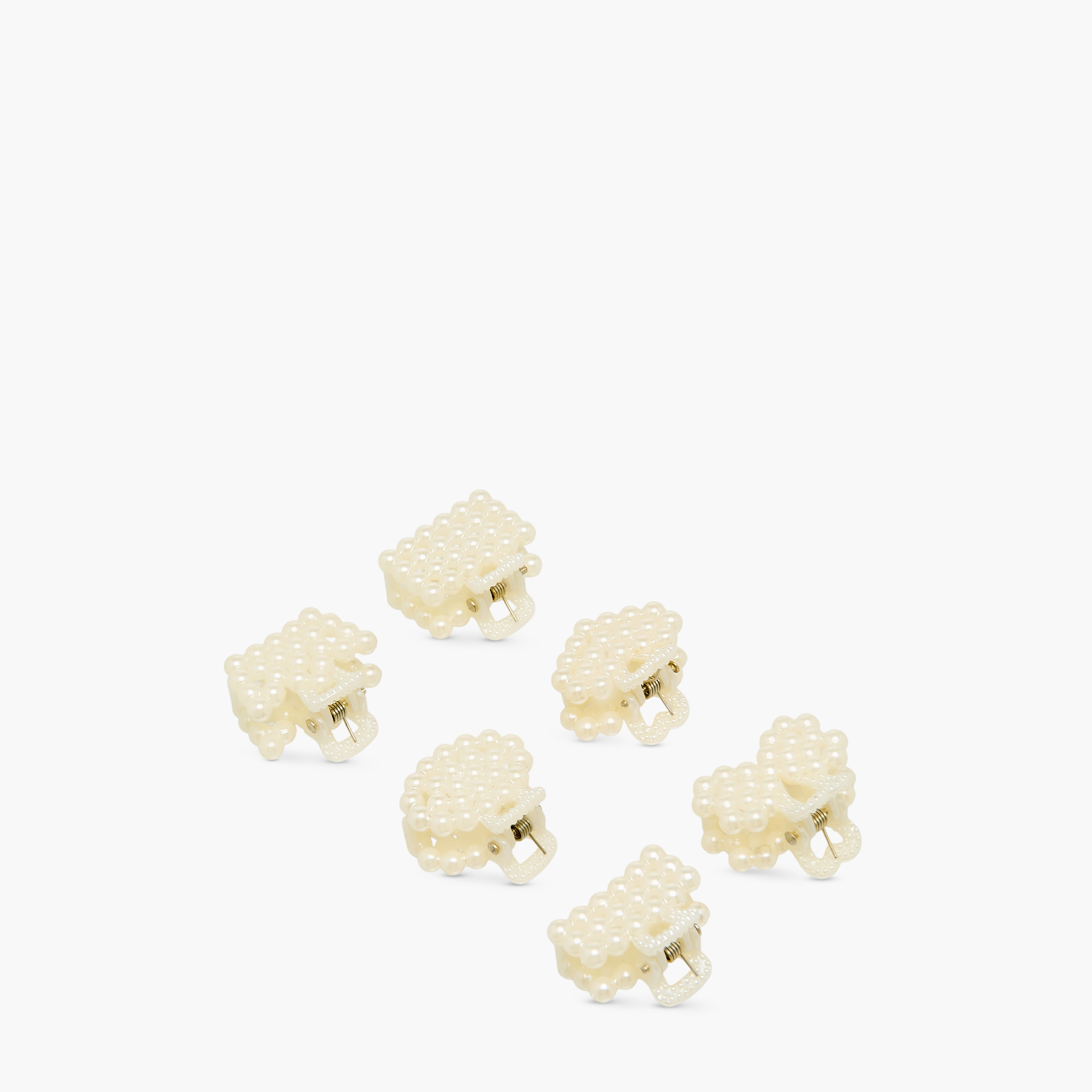 Pack of 6 Hair Clamps with Pearl Embellished Detail-women-hairaccessories-clamps-image-9