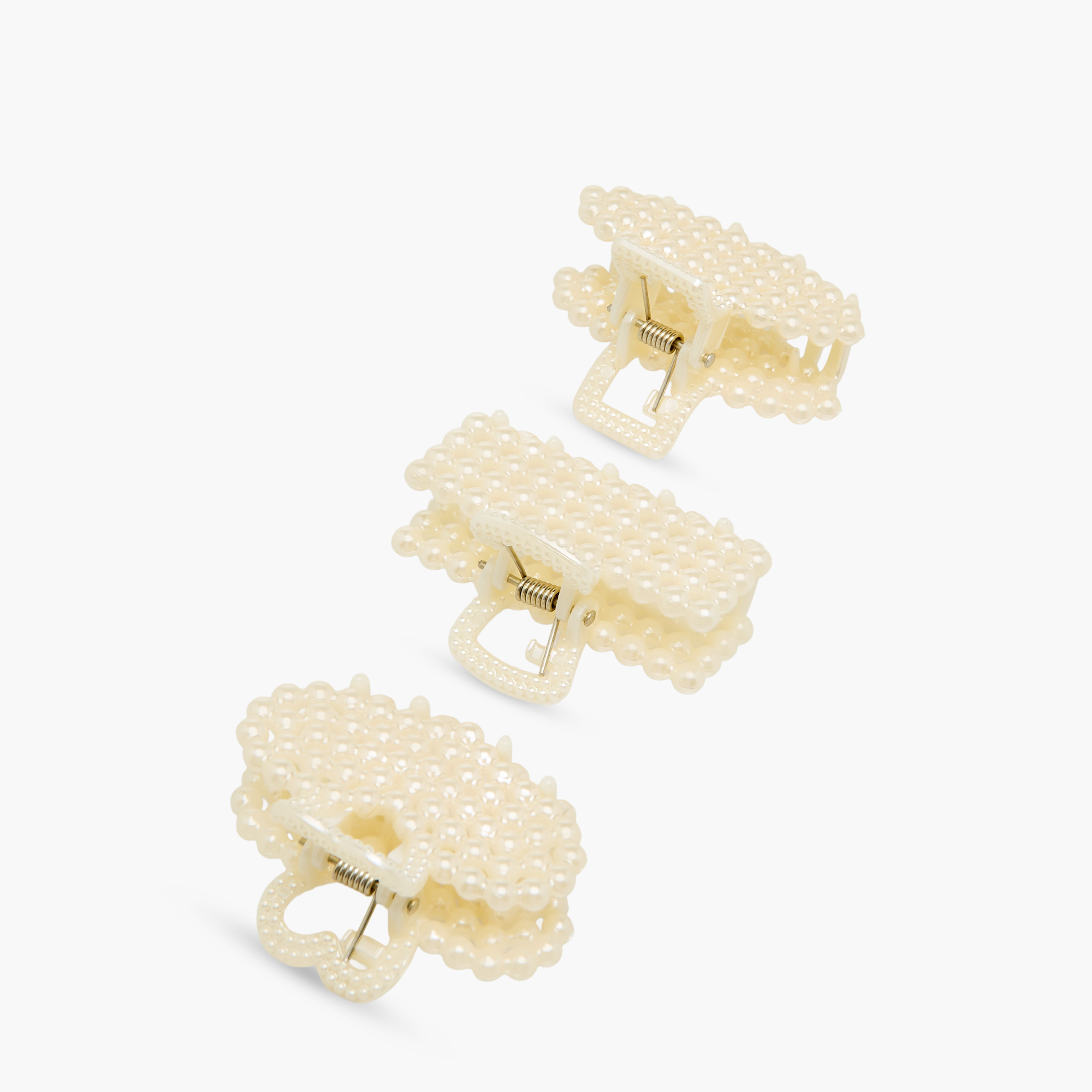 Pack of 3 Hair Clamps with Pearl Embellished Detail-women-hairaccessories-clamps-image-5