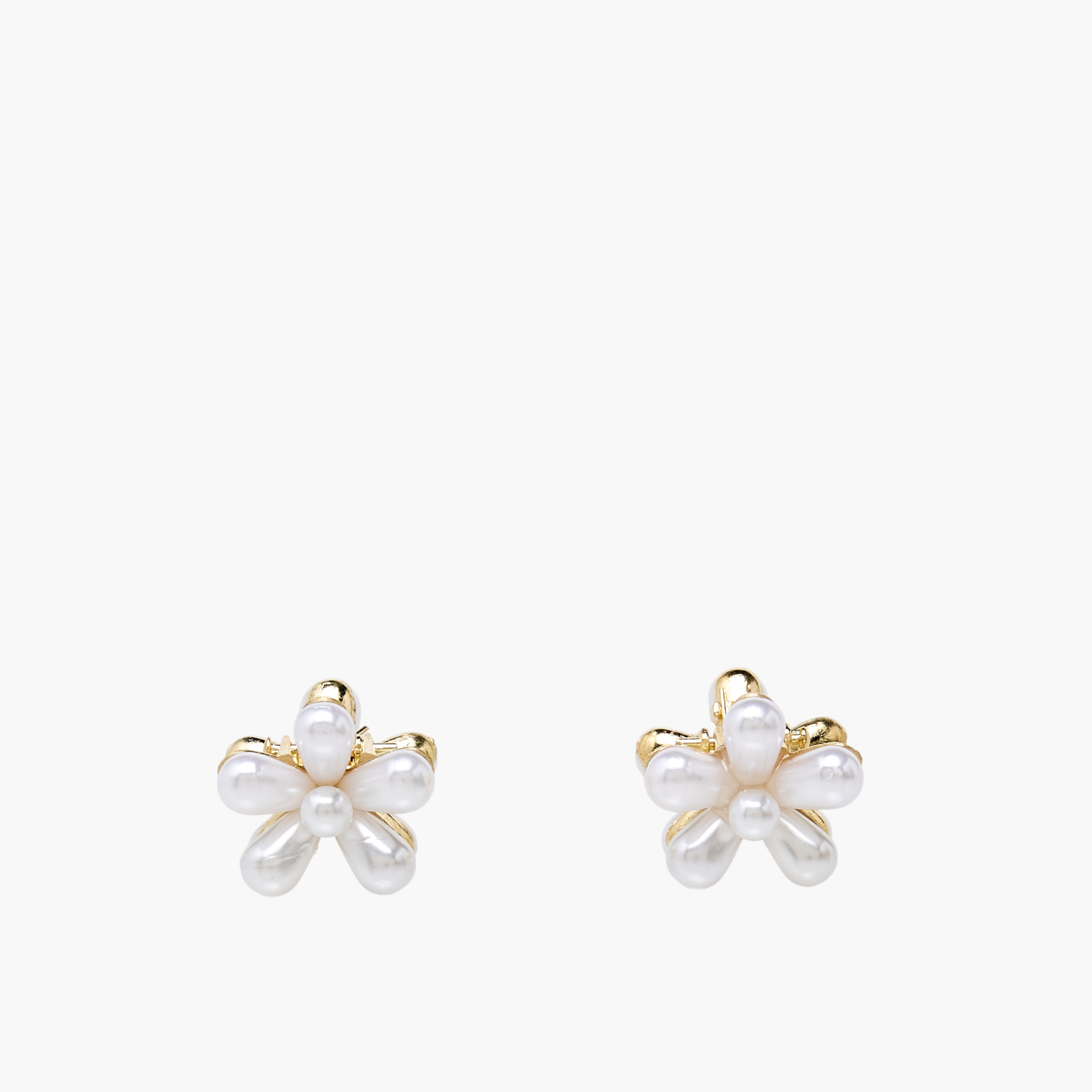 مشابك شعر أزهار بتزيينات لؤلؤ - عبوة 6 قطع-women-hairaccessories-clamps-image-2