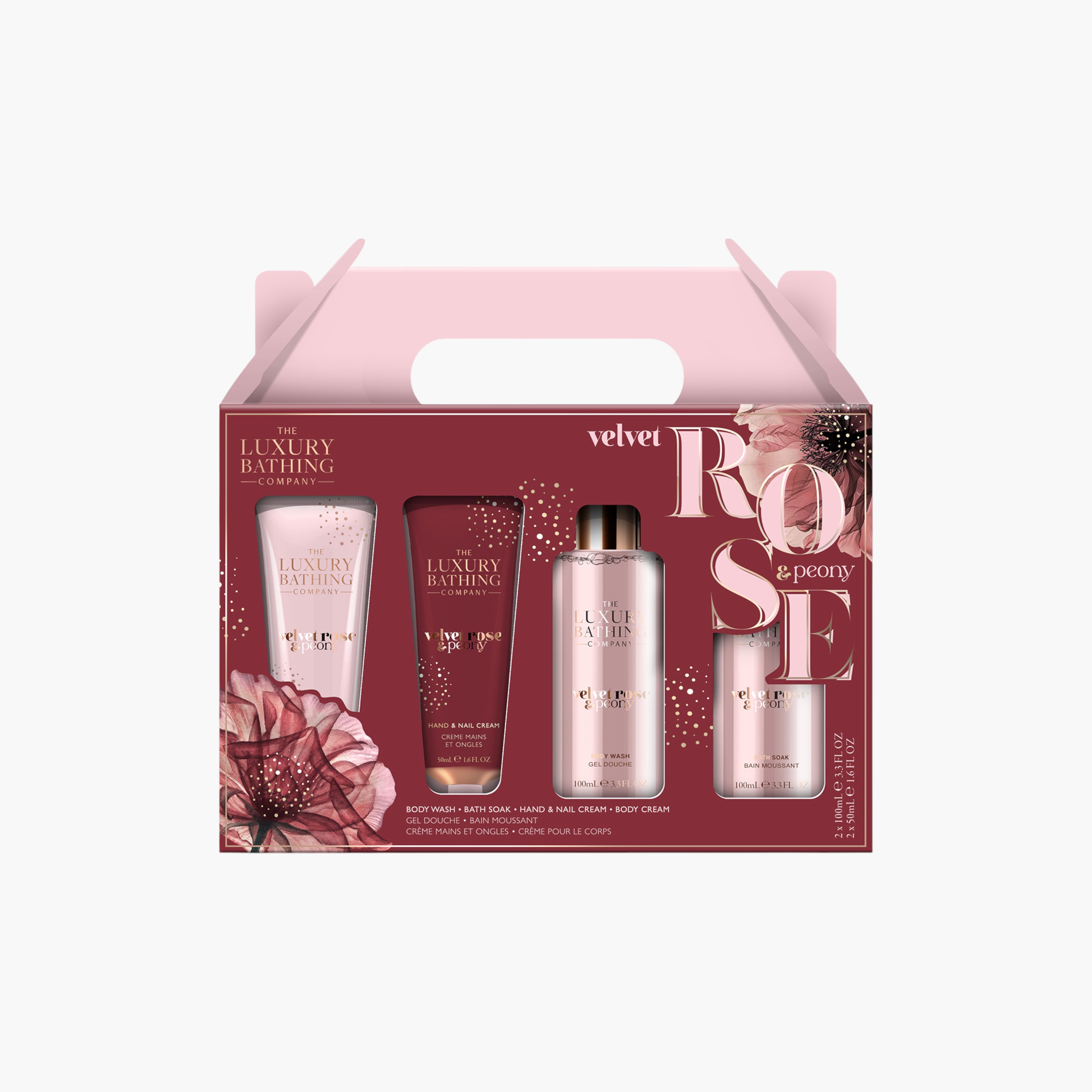 Luxury Bathing Company Velvet Rose Peony Bathing Set-beautyandpersonalcare-giftsets-image-1