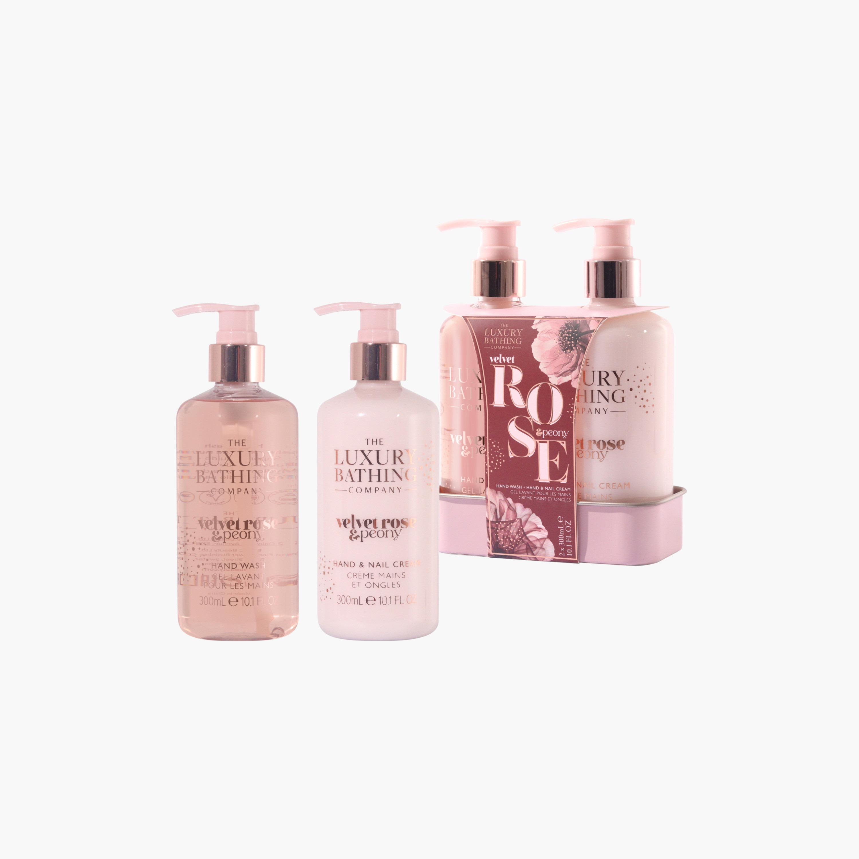 لاكشري باثينج كومباني مجموعة العناية باليدين روز وبيوني-beautyandpersonalcare-bathandbody-giftsets-image-2