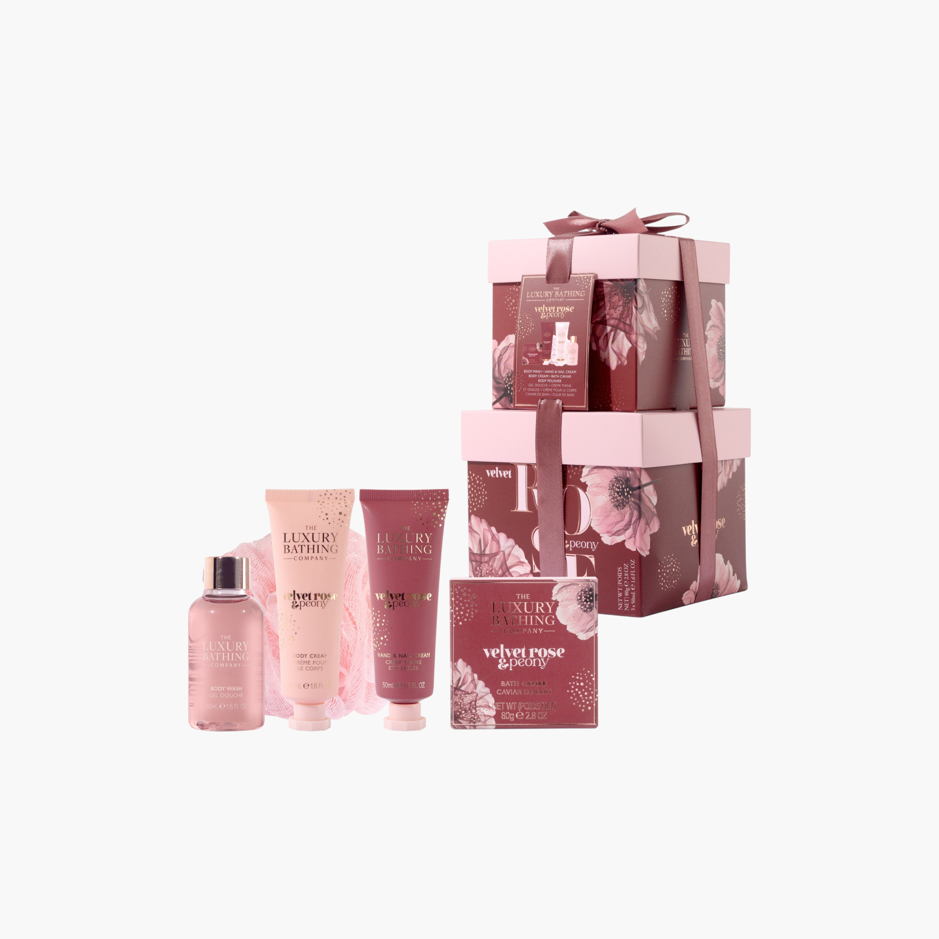 لاكشري باثينج كومباني مجموعة هدايا استحمام بالورد والفاوانيا المخملية-beautyandpersonalcare-bathandbody-giftsets-image-2