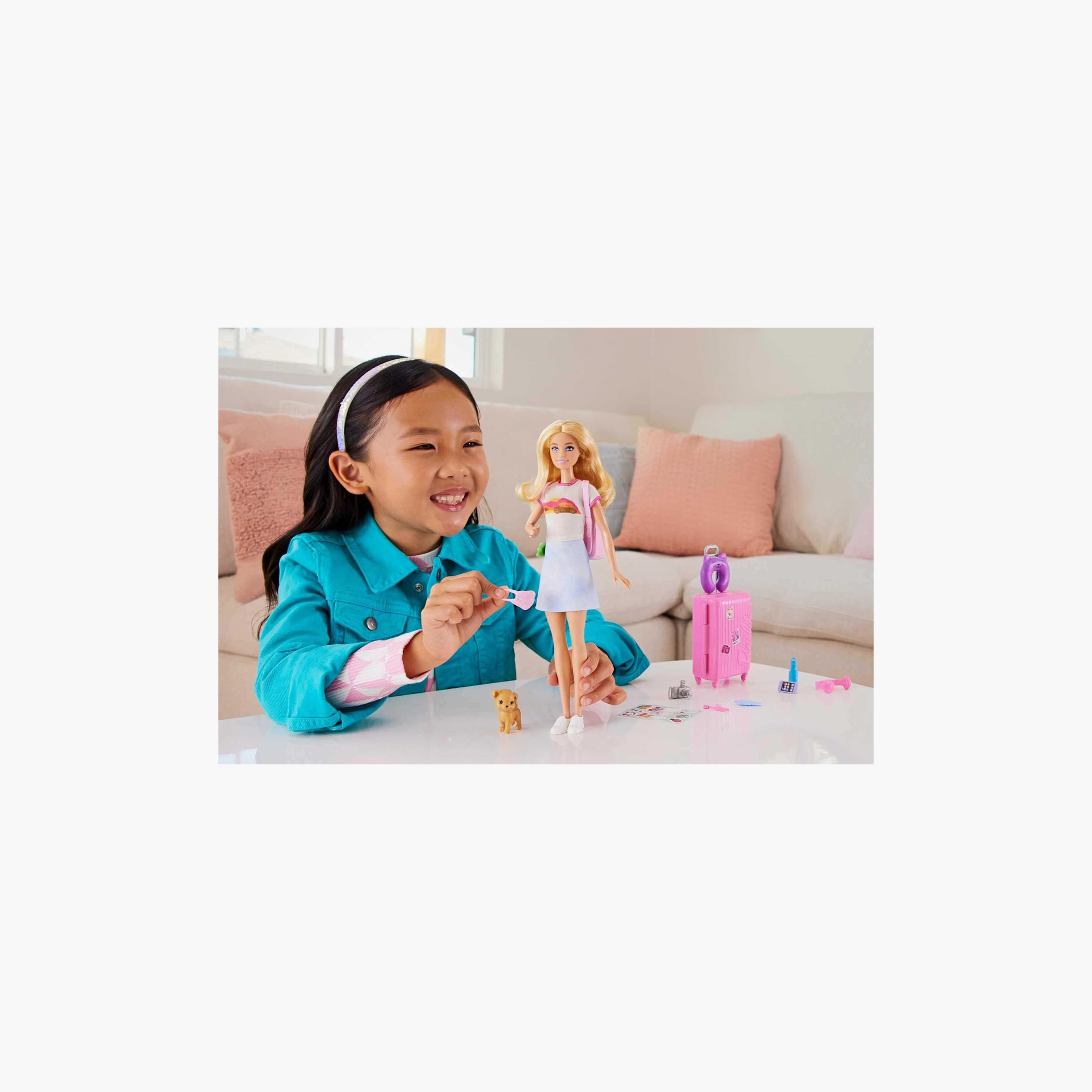 Barbie Doll and Accessories Travel Set with Puppy and 10+ Pieces - Malibu-toys-dollsandplaysets-dollplaysets-image-2