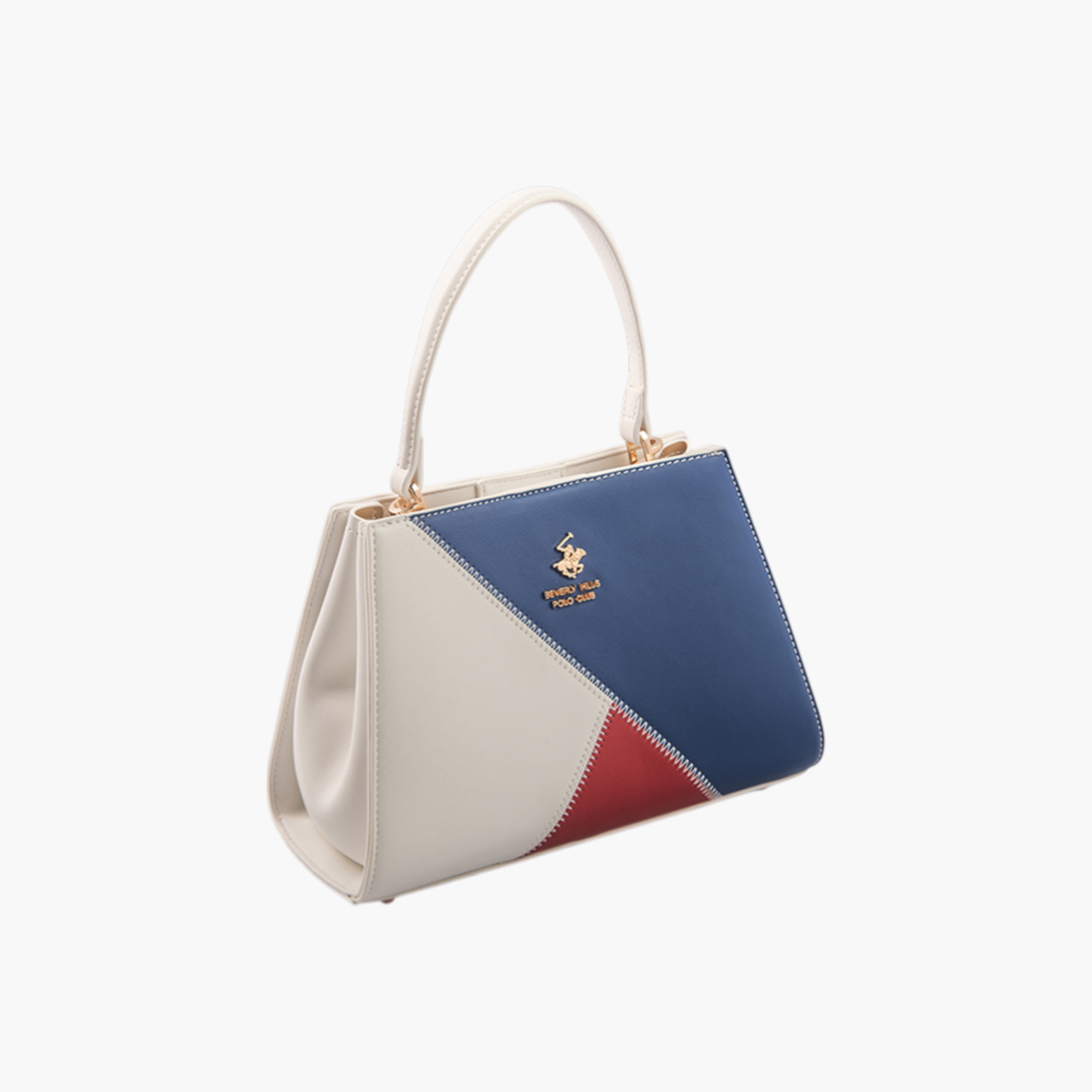 شنطة ساتشيل بقوالب ملونة وحزام قابل للفصل وسحاب إغلاق من بيفرلي هيلز بولو كلوب-women-bagsandwallets-handbags-image-2