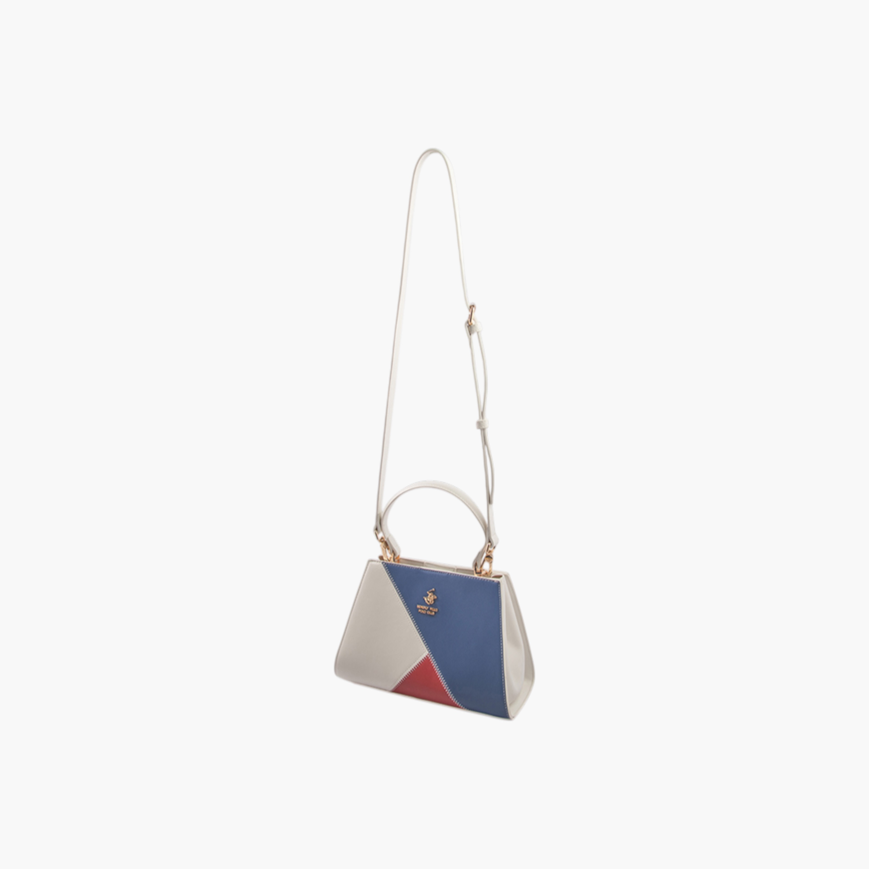 شنطة ساتشيل بقوالب ملونة وحزام قابل للفصل وسحاب إغلاق من بيفرلي هيلز بولو كلوب-women-bagsandwallets-handbags-image-4