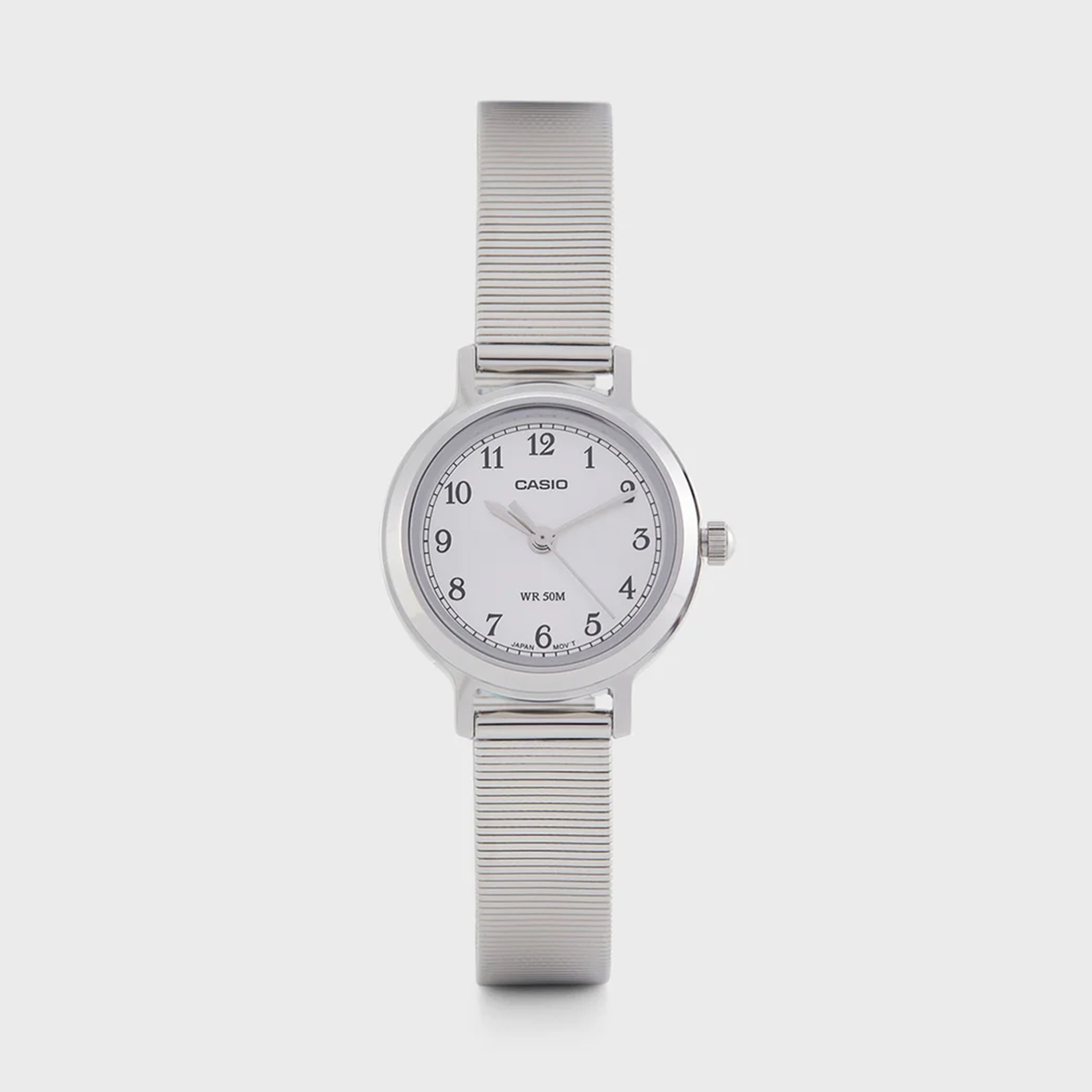 كاسيو- ساعة نسائية تناظرية حزام ستانلس ستيل لون فضي  28 مم | LTP-B170D-7BVDF-women-watchesandjewellery-watches-image-1