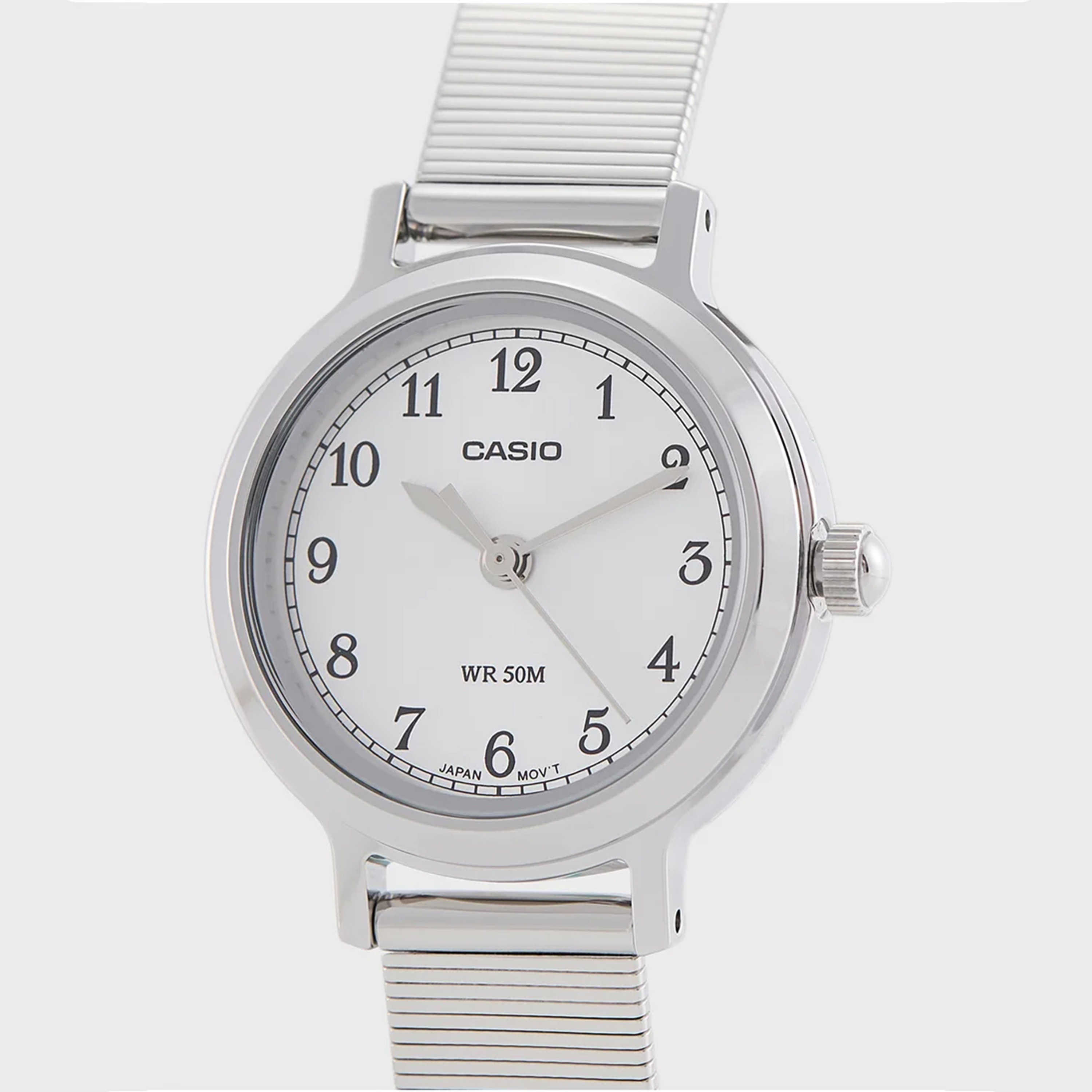 كاسيو- ساعة نسائية تناظرية حزام ستانلس ستيل لون فضي  28 مم | LTP-B170D-7BVDF-women-watchesandjewellery-watches-image-4