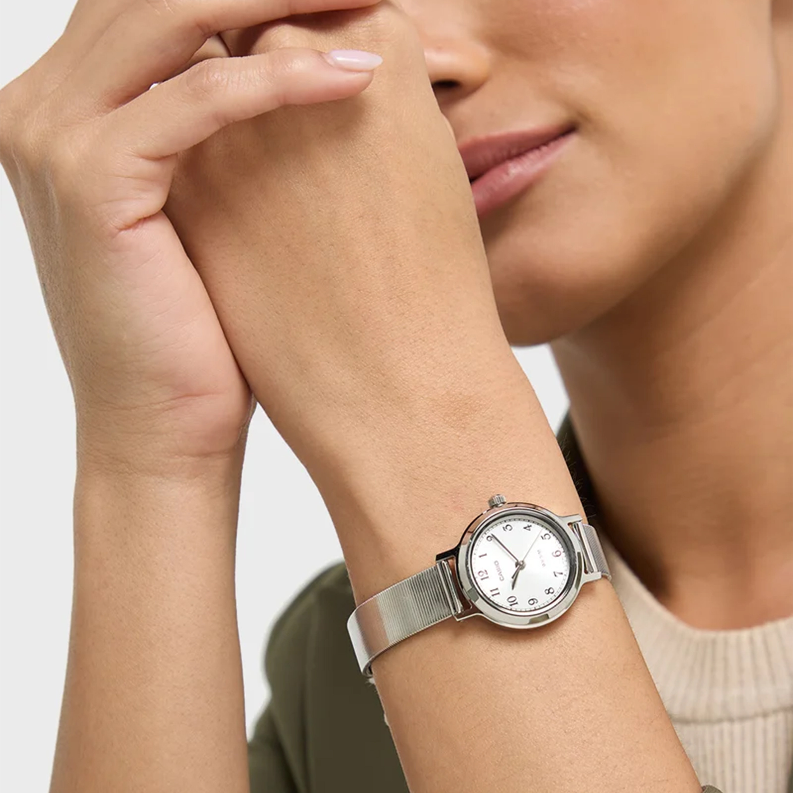 كاسيو- ساعة نسائية تناظرية حزام ستانلس ستيل لون فضي  28 مم | LTP-B170D-7BVDF-women-watchesandjewellery-watches-image-6