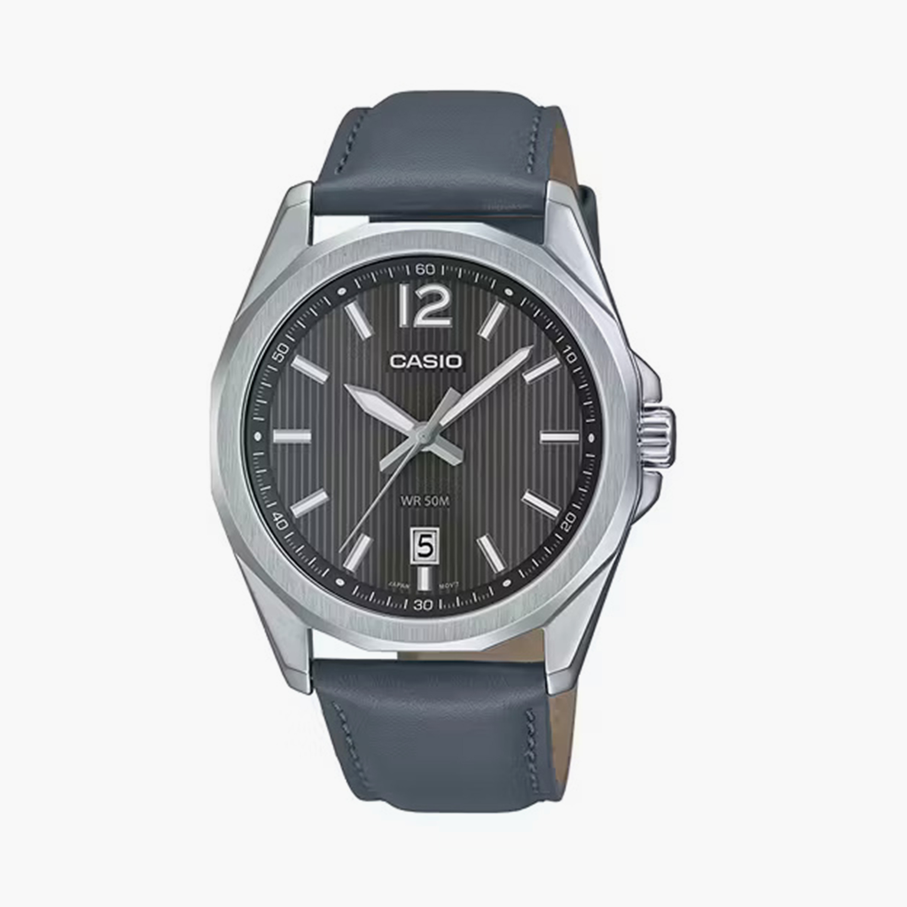 كاسيو- ساعة رجالية  تناظرية/رقمية سوار بلاسيتيكي لون رمادي  42 مم | MTP-E725L-8AVDF-men-watchesandjewellery-watches-image-1