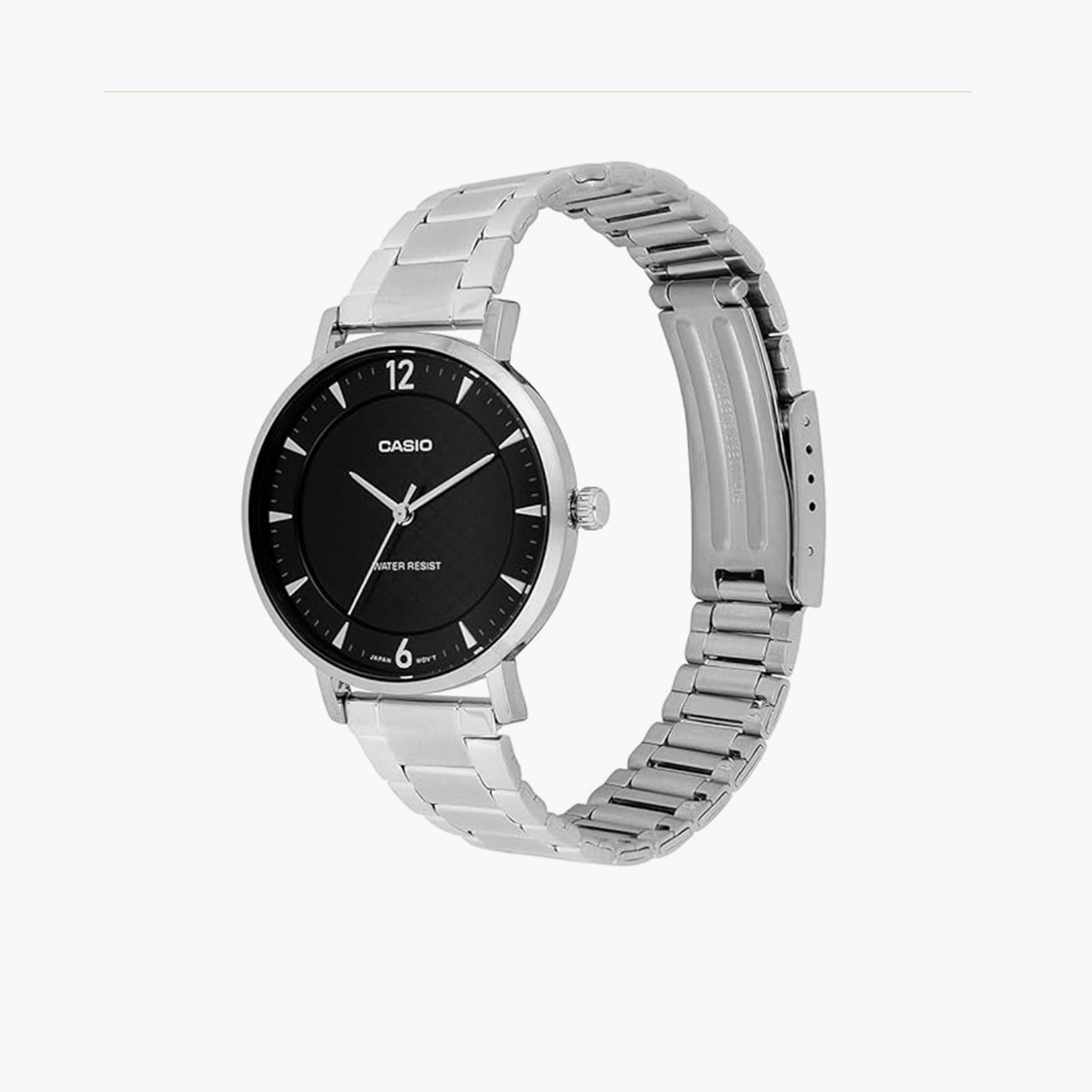 كاسيو- ساعة نسائية تناظرية حزام ستانلس ستيل لون فضي  34 مم | LTP-VT04D-1ADF-women-watchesandjewellery-watches-image-2