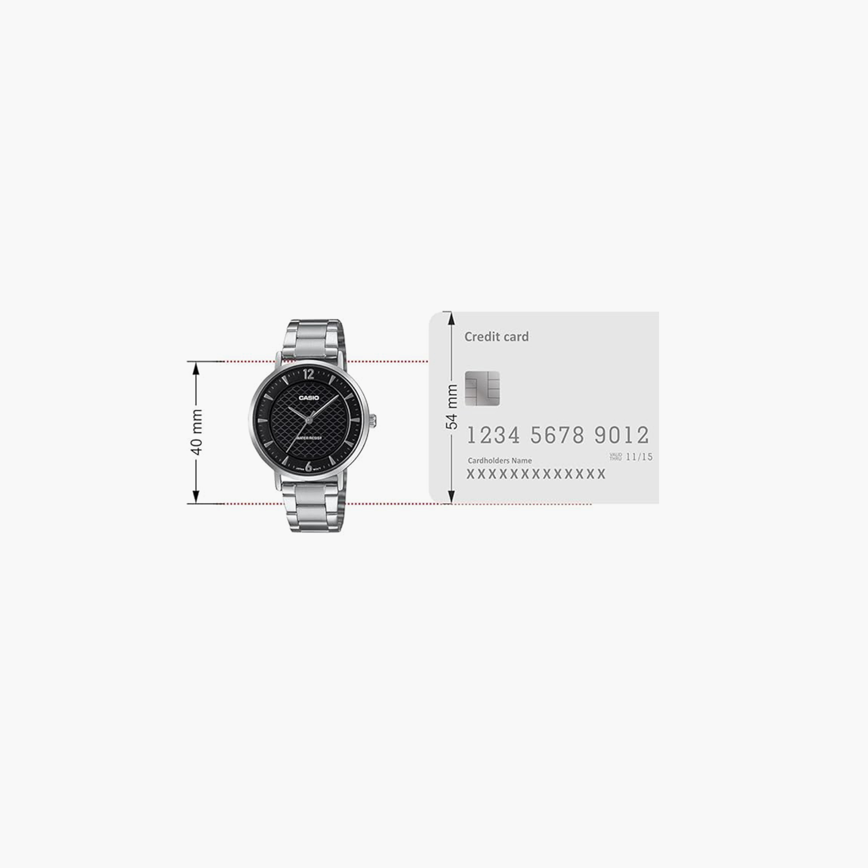 كاسيو- ساعة نسائية تناظرية حزام ستانلس ستيل لون فضي  34 مم | LTP-VT04D-1ADF-women-watchesandjewellery-watches-image-6