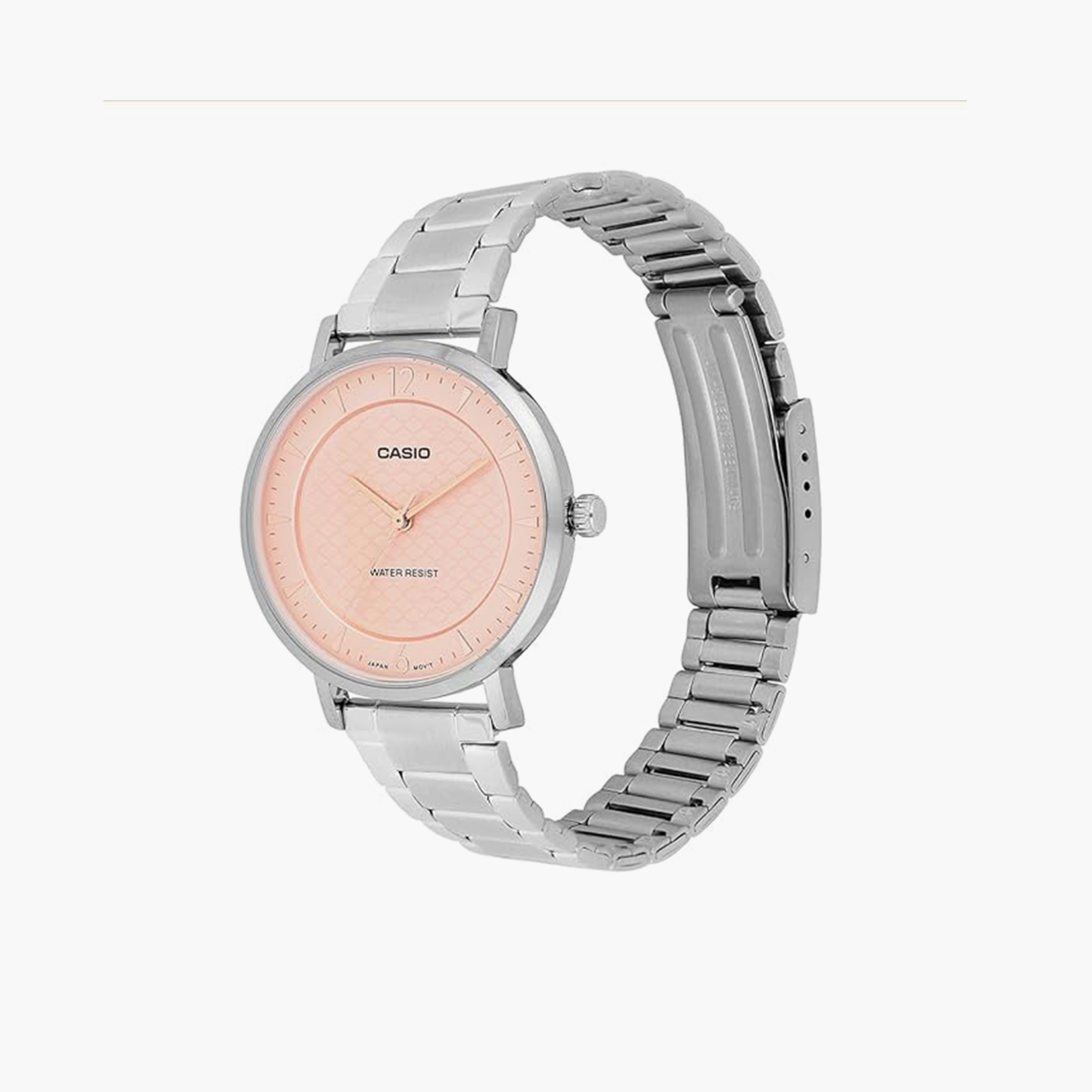 كاسيو- ساعة نسائية تناظرية حزام ستانلس ستيل لون فضي  34 مم | LTP-VT04D-4ADF-women-watchesandjewellery-watches-image-2