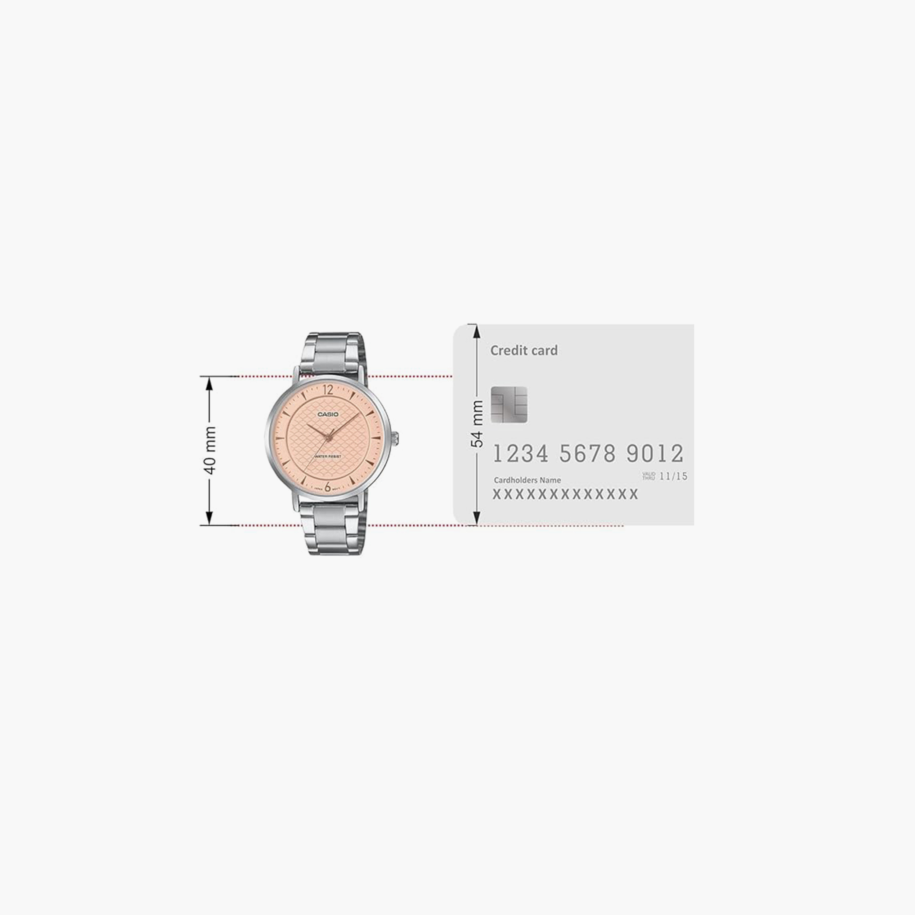 كاسيو- ساعة نسائية تناظرية حزام ستانلس ستيل لون فضي  34 مم | LTP-VT04D-4ADF-women-watchesandjewellery-watches-image-6