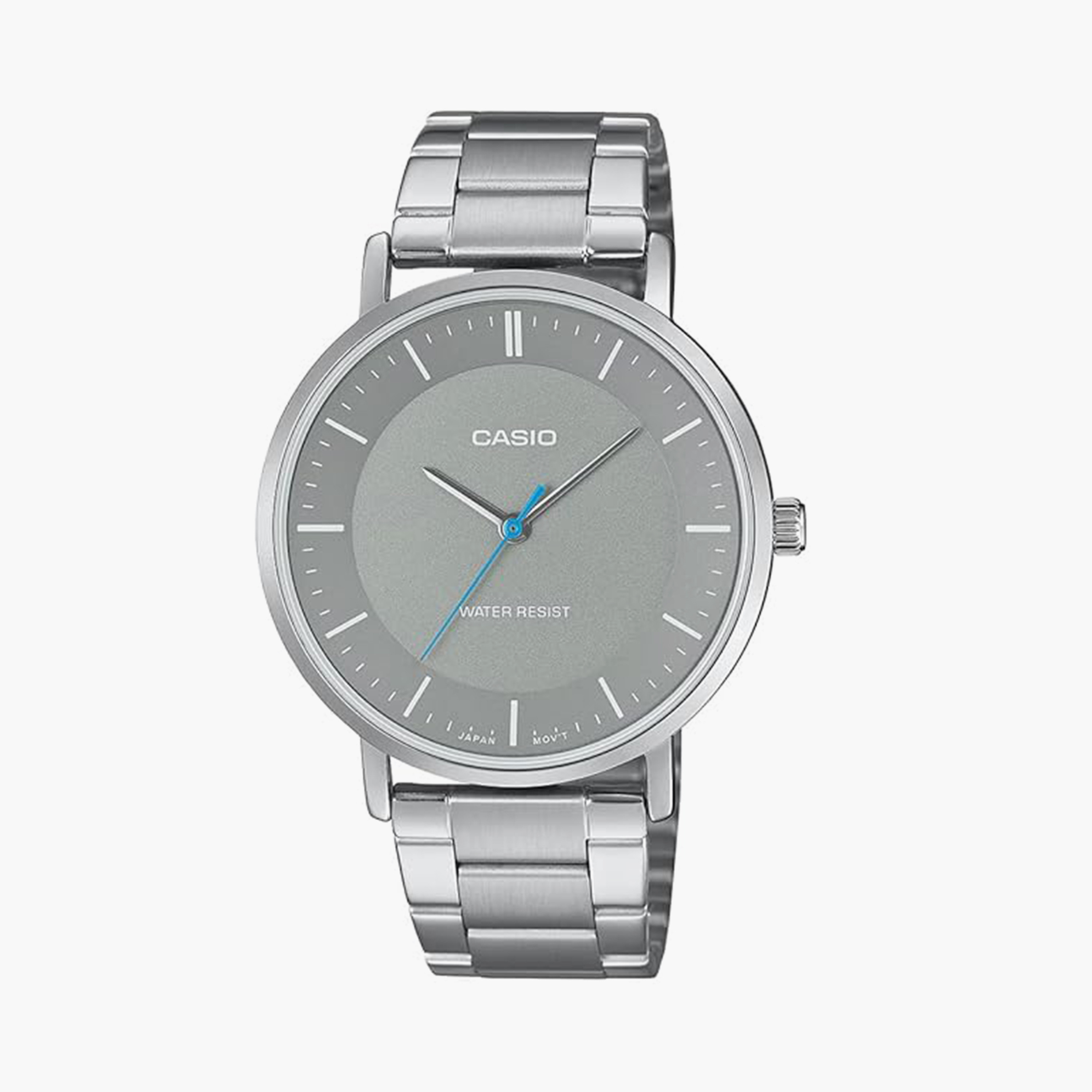 كاسيو- ساعة نسائية تناظرية حزام ستانلس ستيل لون فضي  34 مم | MTP-VT04D-8EDF-women-watchesandjewellery-watches-image-1