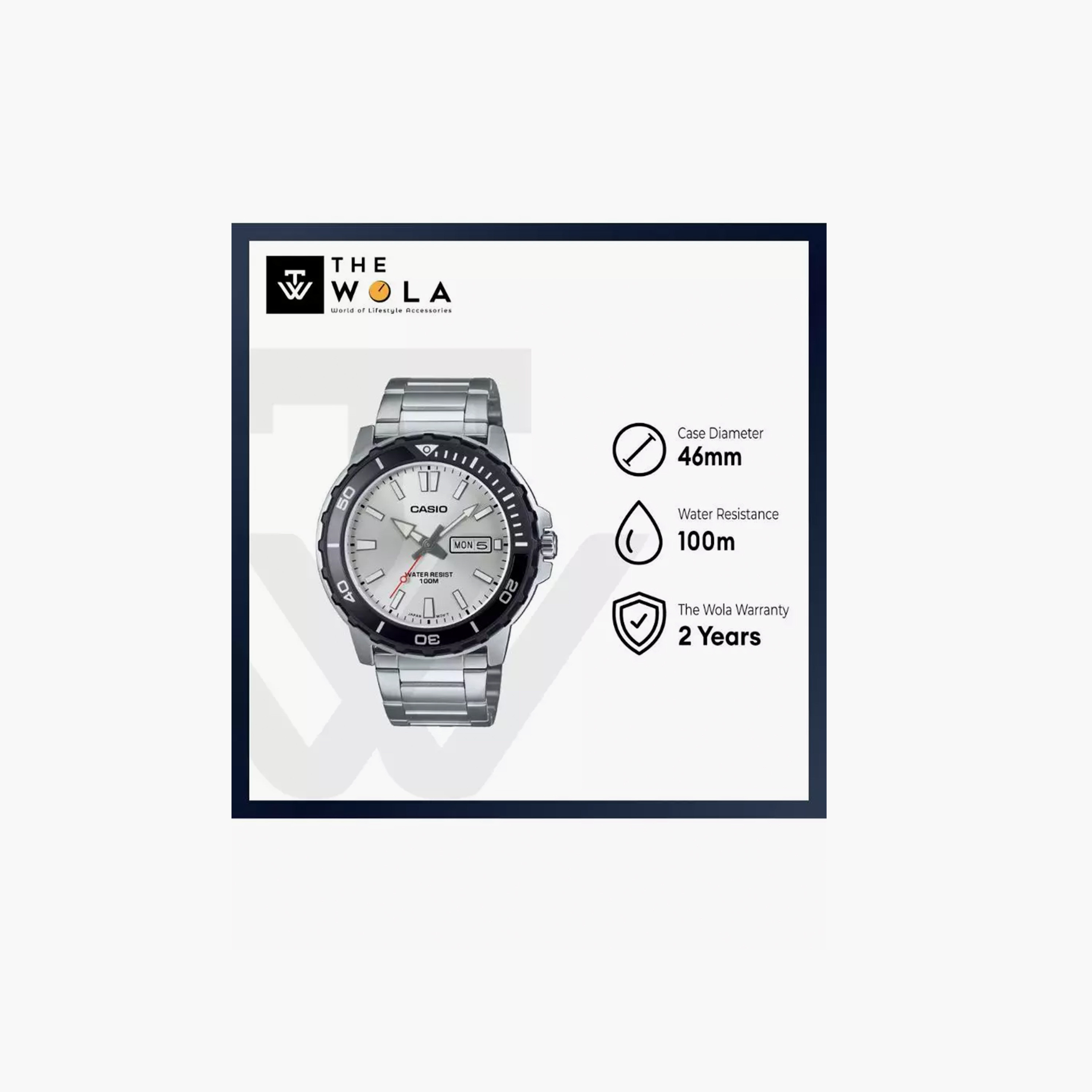 Casio Men's 44MM Silver Analog Stainless Steel Strap Watch | MTD-125D-7AVDF-men-watchesandjewellery-watches-image-5