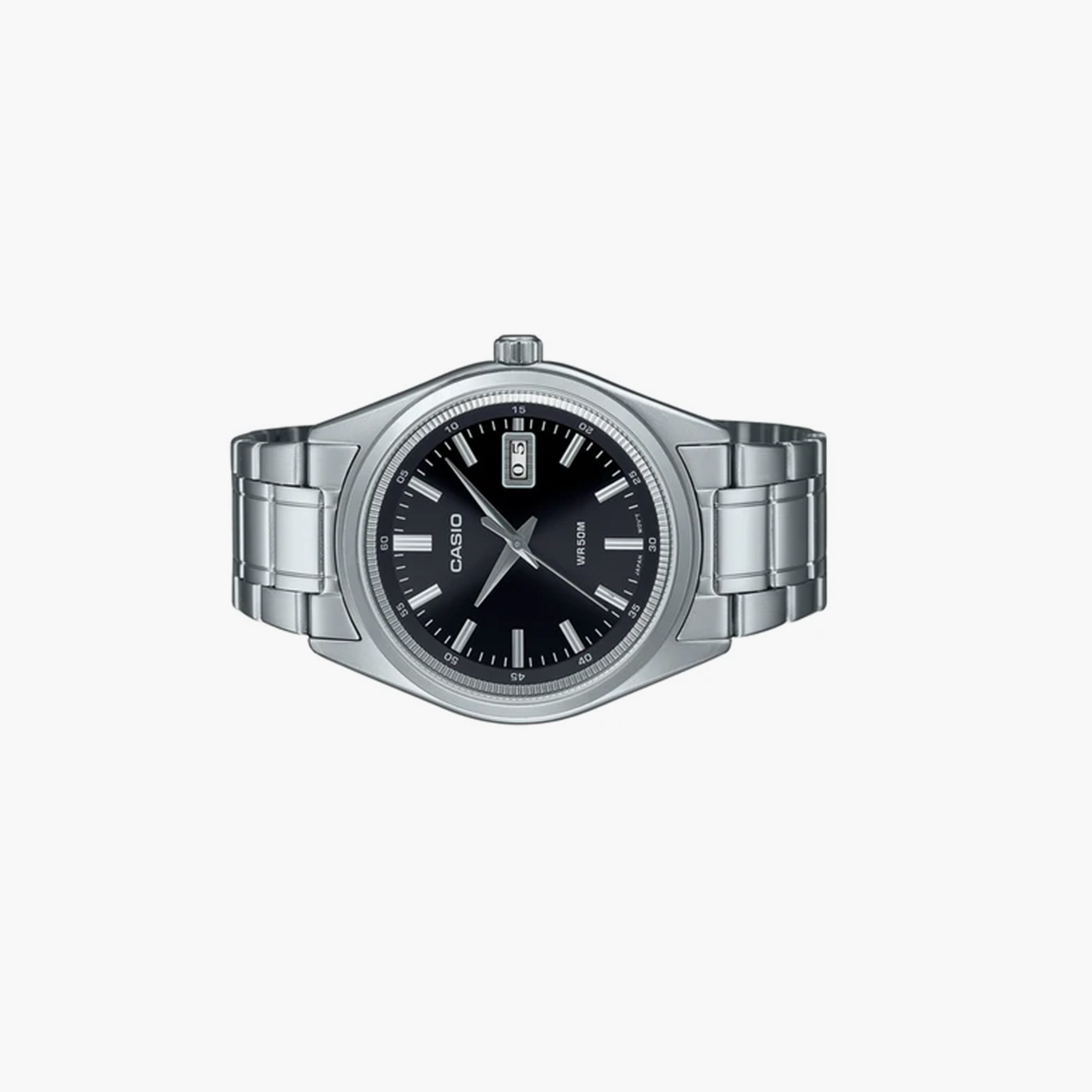 كاسيو- ساعة رجالية تناظرية حزام ستانلس ستيل لون فضي  41 مم | MTP-B180D-1A1VDF-men-watchesandjewellery-watches-image-3