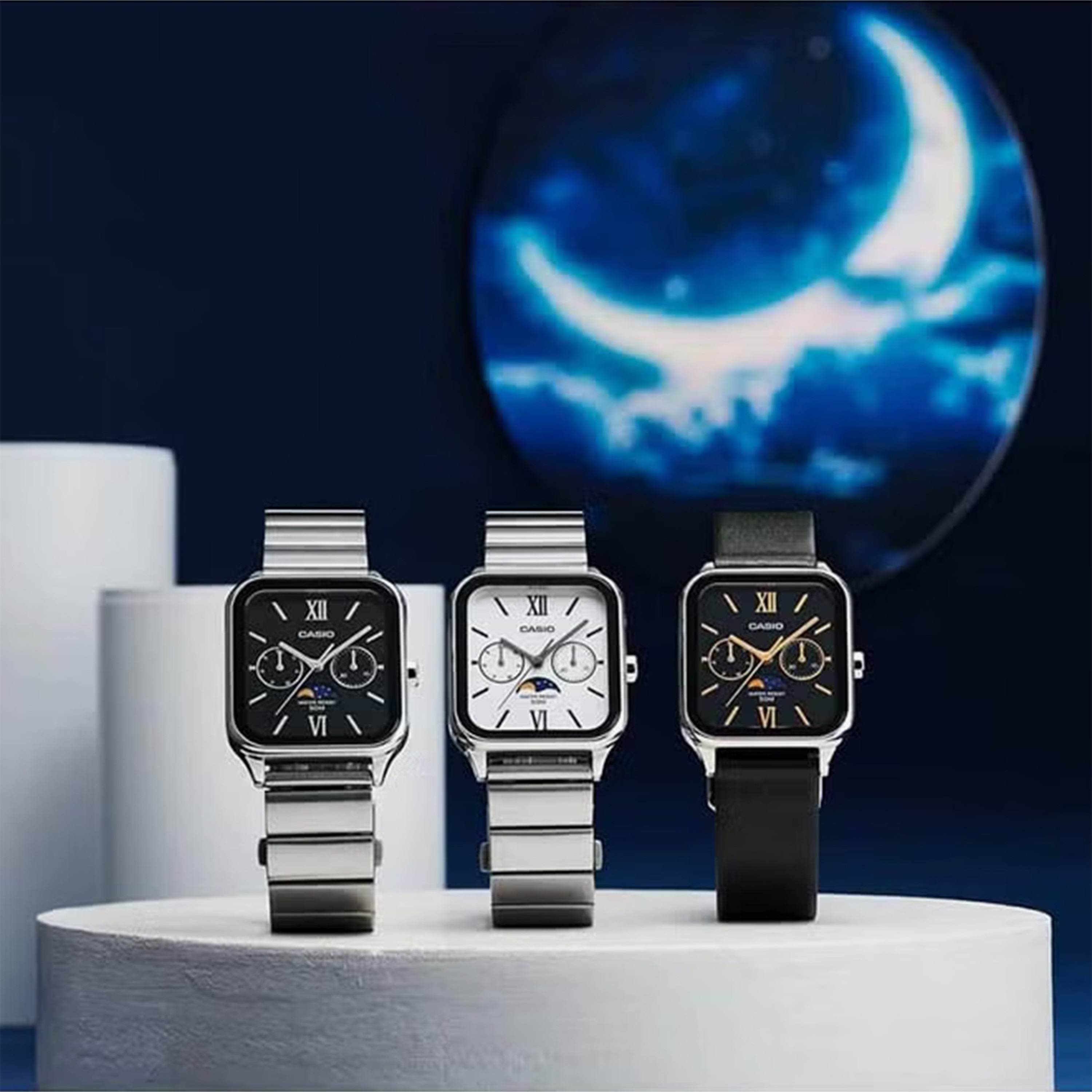 كاسيو- ساعة جلدية تناظرية فضية | MTP-M305L-1A2VDF-men-watchesandjewellery-watches-image-2
