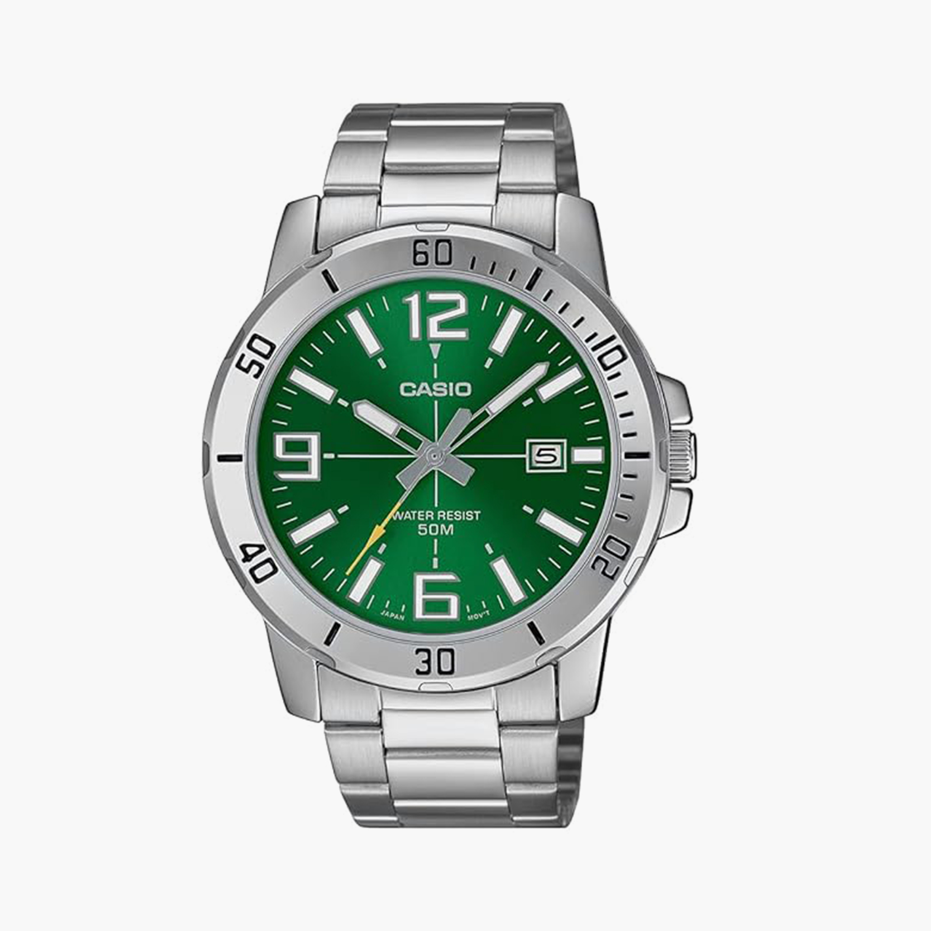 Casio Men's 45MM Silver Analog Stainless Steel Strap Watch | MTP-VD01D-3BVUDF-men-watchesandjewellery-watches-image-1