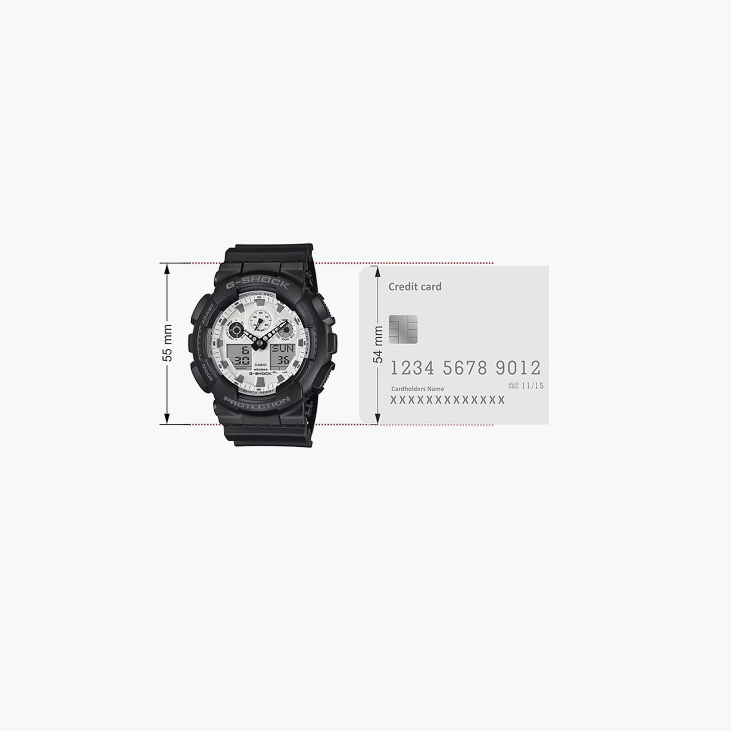 G-SHOCK Men's 51MM Black Analog-Digital Resin Strap Watch | GA-100WD-1ADR-men-watchesandjewellery-watches-image-5