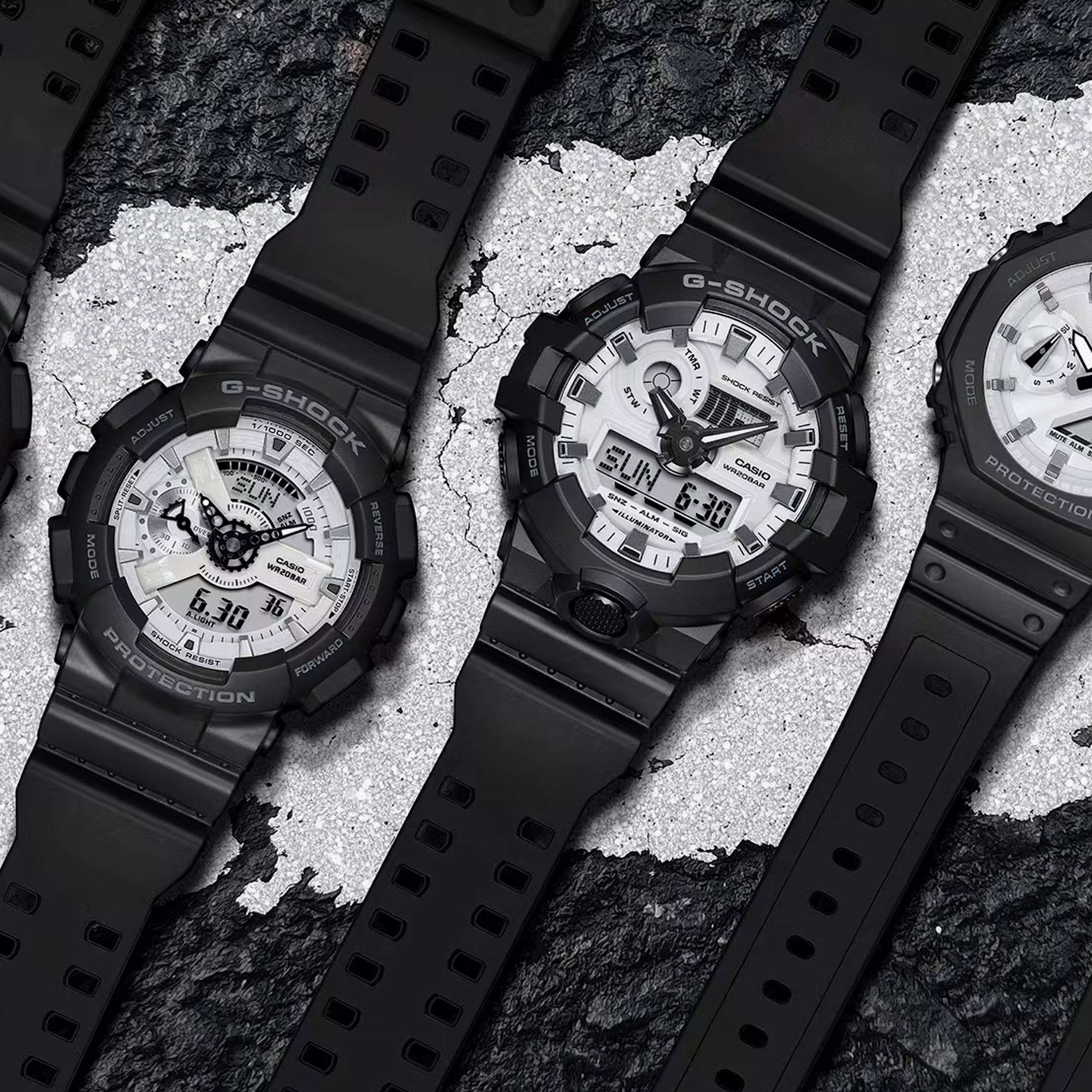جي شوك- ساعة رجالية  تناظرية/رقمية سوار بلاسيتيكي لون أسود  53 مم | GA-700WD-1ADR-men-watchesandjewellery-watches-image-5