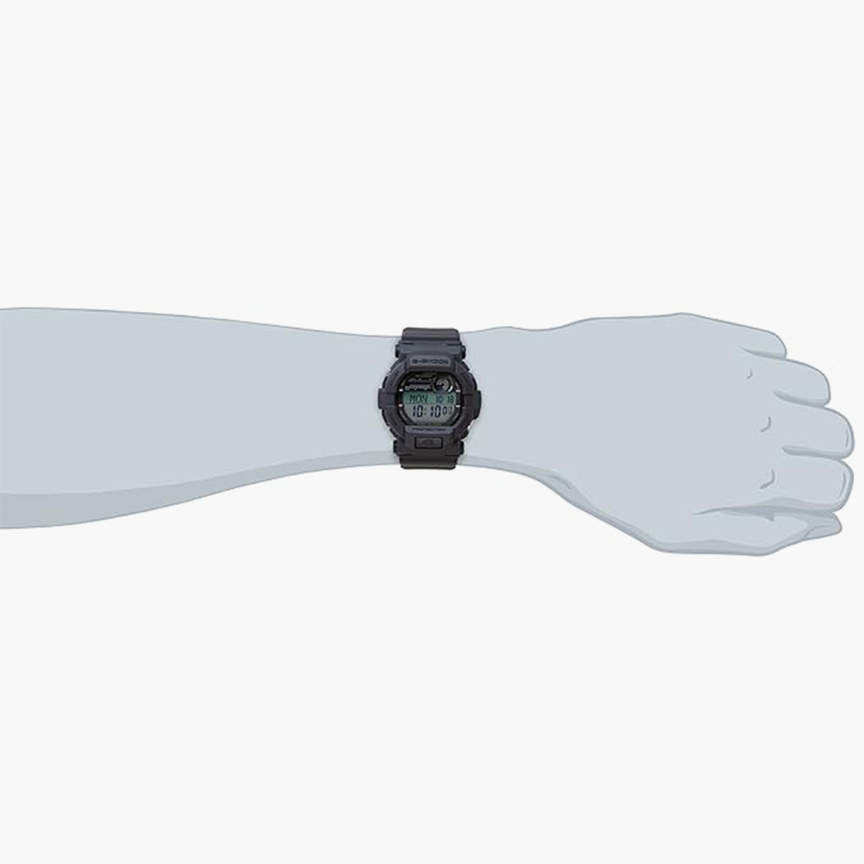 جي شوك- ساعة رجالية رقمية سوار بلاسيتيكي لون رمادي  50 مم | GD-350-8DR-men-watchesandjewellery-watches-image-4