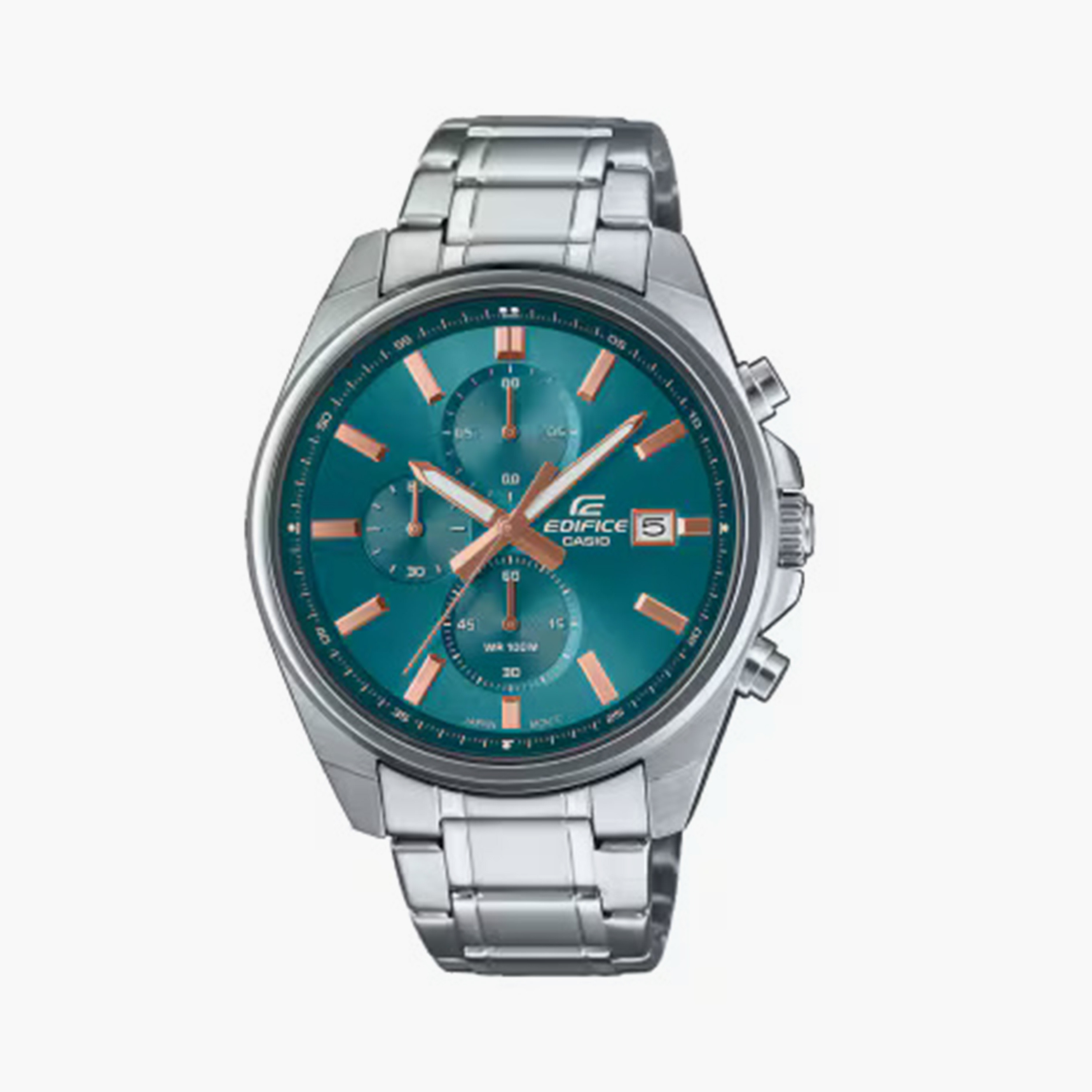 Edifice Men's 43MM Silver Analog Stainless Steel Strap Watch | EFV-610DE-2AUDF-men-watchesandjewellery-watches-image-1