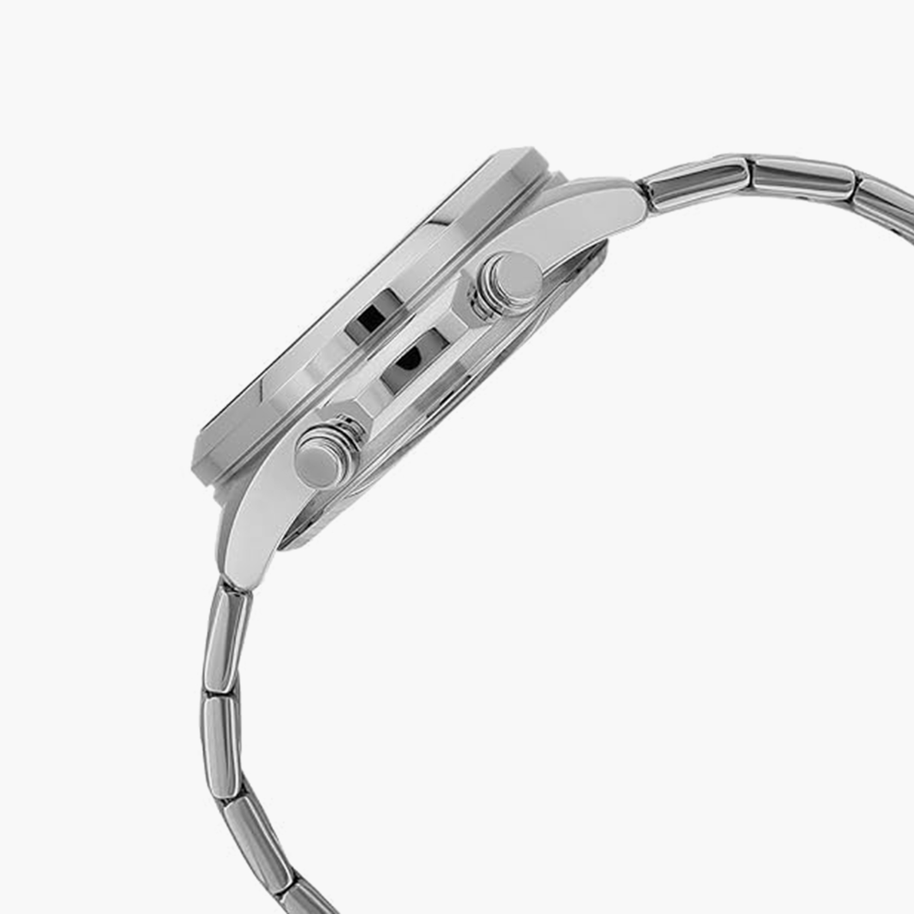 إديفيس- ساعة رجالية  تناظرية/رقمية سوار ستانلس ستيل لون فضي  45 مم | EFV-C120D-1ADF-men-watchesandjewellery-watches-image-4
