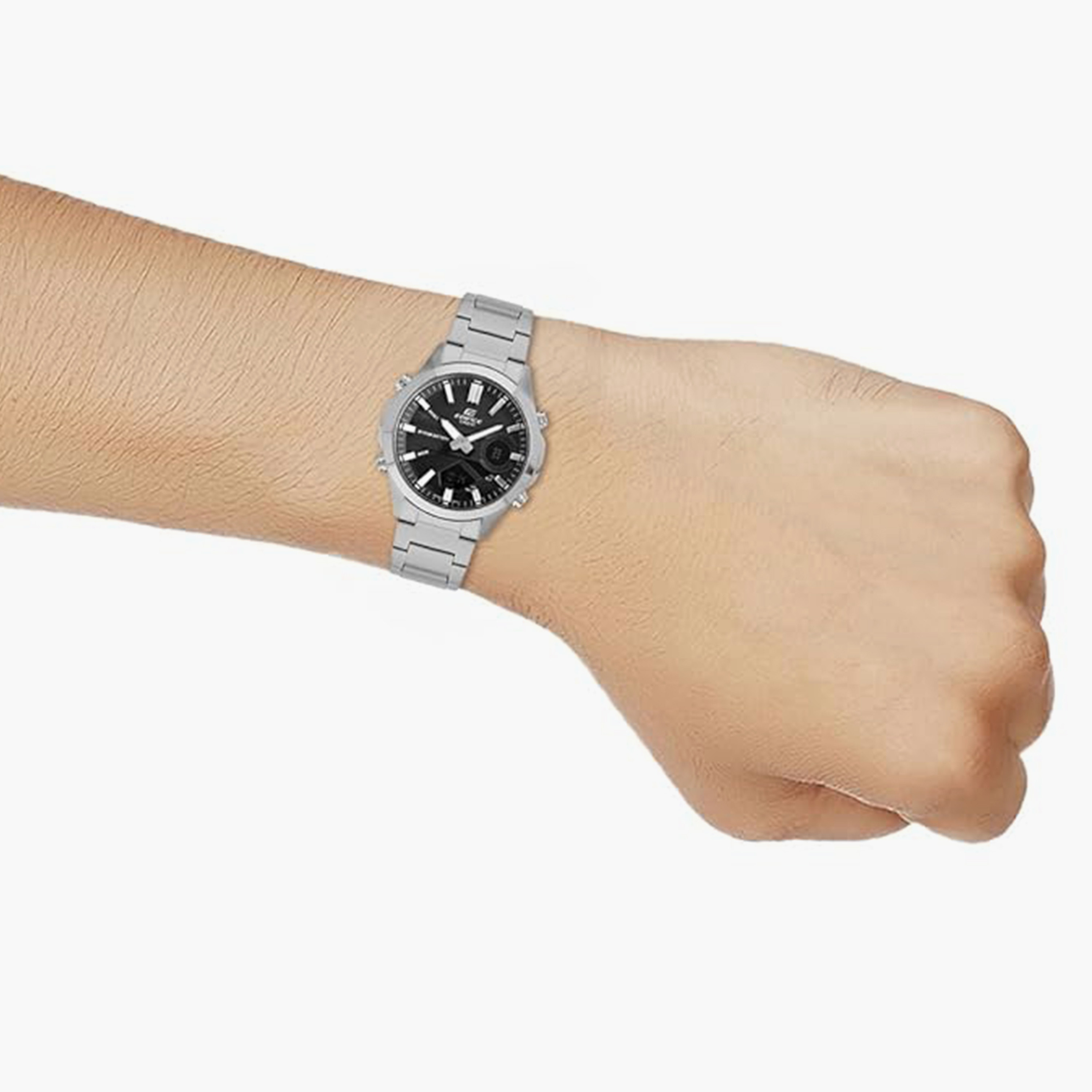 Edifice Men's 45MM Silver Analog-Digital Stainless Steel Strap Watch | EFV-C120D-1ADF-men-watchesandjewellery-watches-image-7