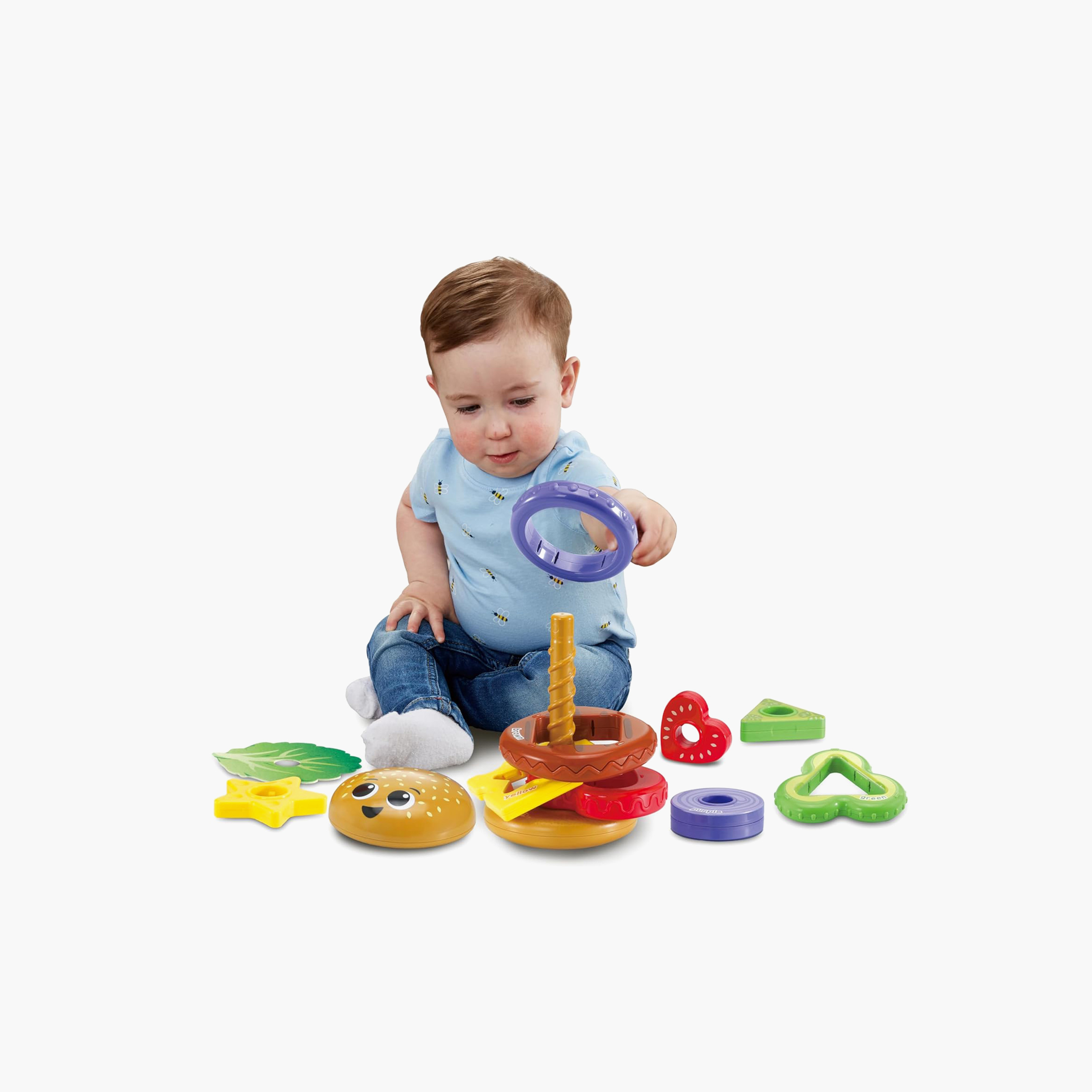 لعبة بناء البرجر من في تك-toys-babyandtoddlertoys-stackingandnestingtoys-image-2