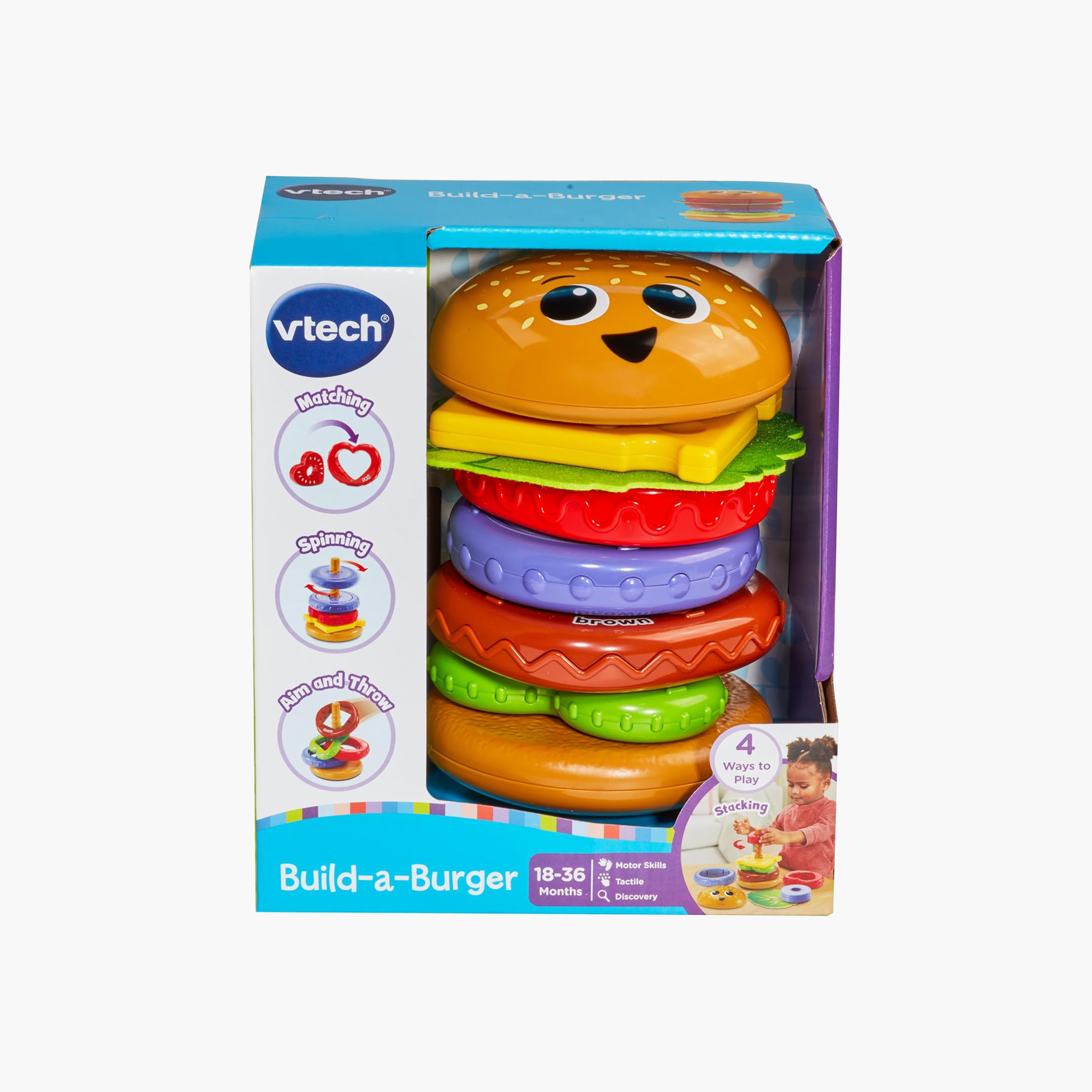 لعبة بناء البرجر من في تك-toys-babyandtoddlertoys-stackingandnestingtoys-image-1