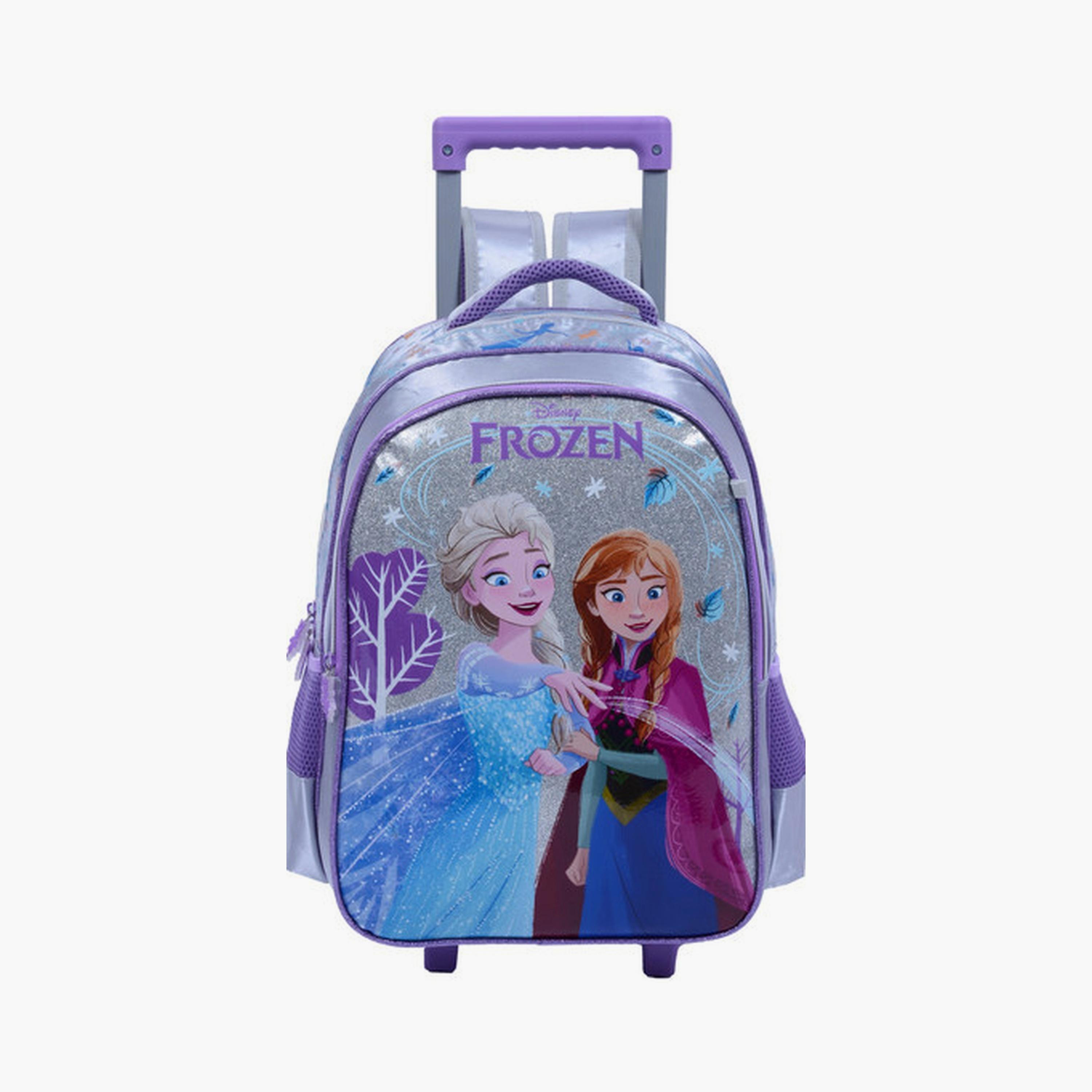 Frozen Trolley Bag with 2 Main Compartments & 2 Side Pockets - 16inch-school-bagsandbackpacks-trolleybags-image-1