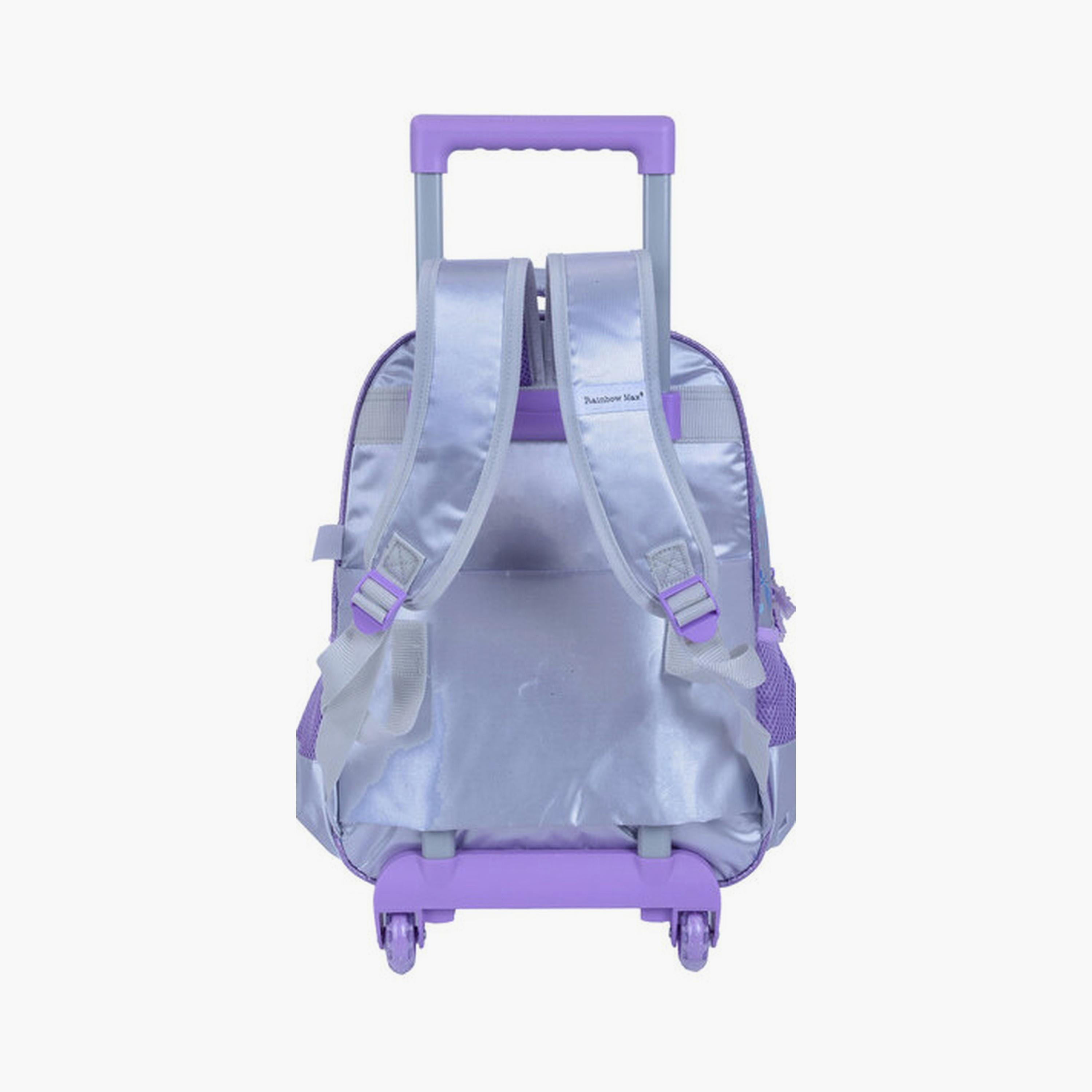 Frozen Trolley Bag with 2 Main Compartments & 2 Side Pockets - 16inch-school-bagsandbackpacks-trolleybags-image-2