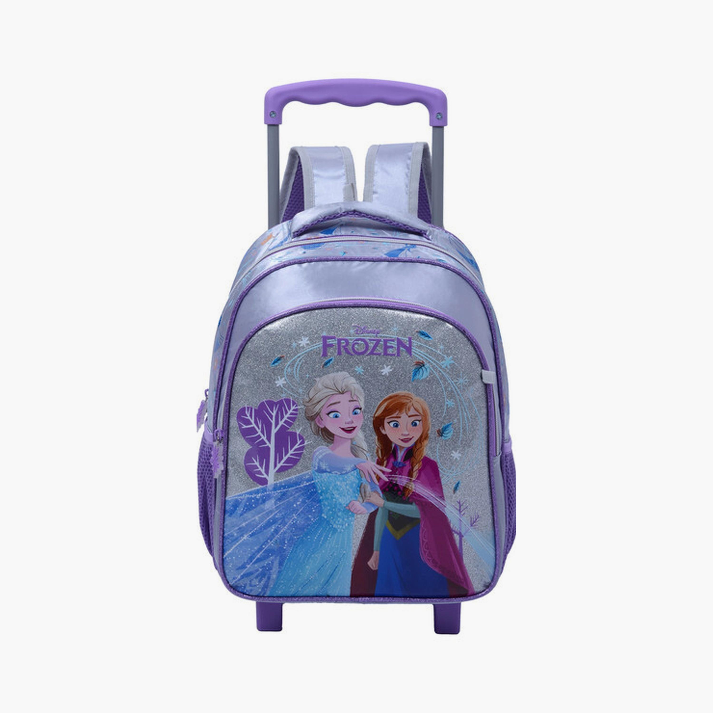 Frozen Trolley Bag with 2 Main Compartments & 2 Side Pockets - 13.5inch-school-bagsandbackpacks-trolleybags-image-1
