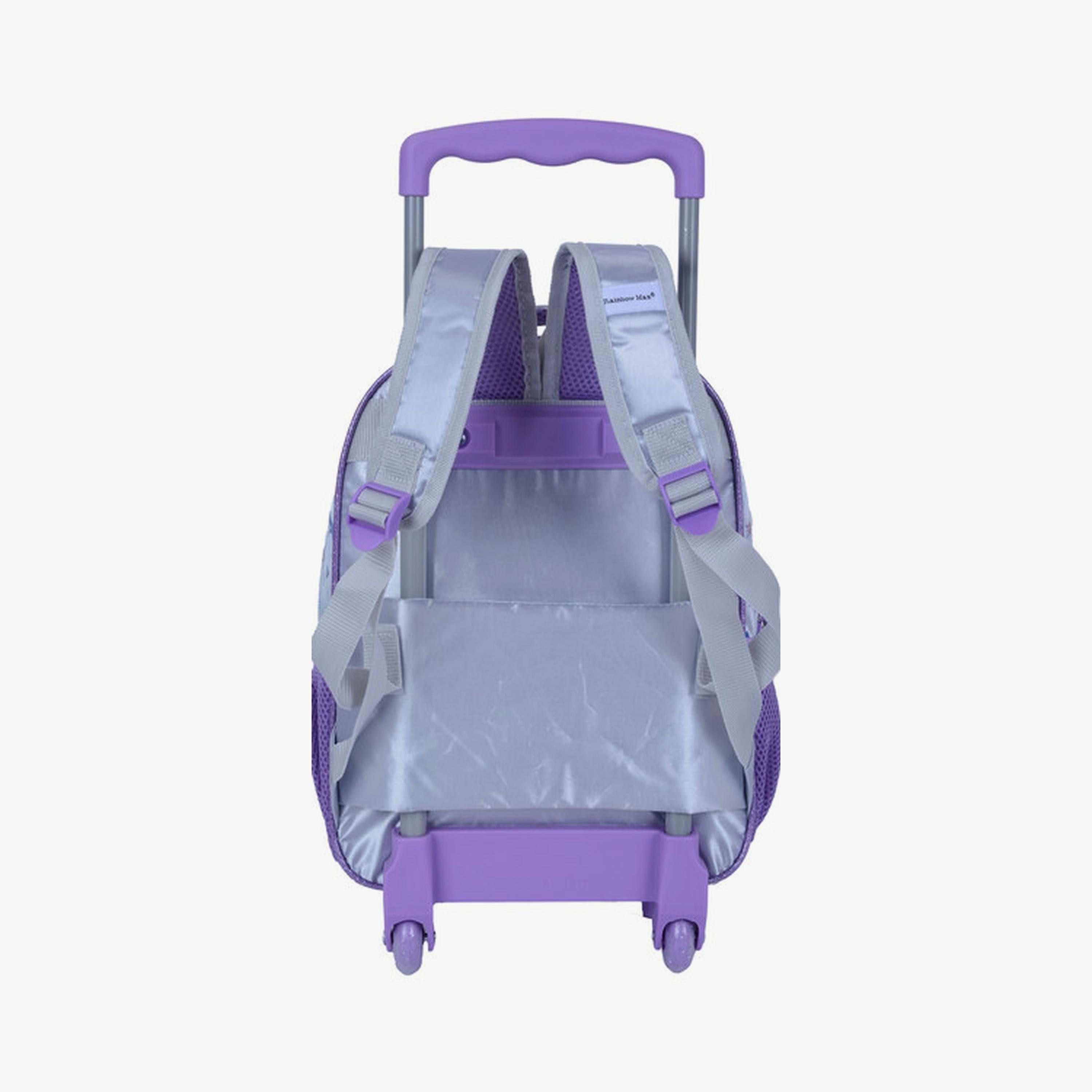 Frozen Trolley Bag with 2 Main Compartments & 2 Side Pockets - 13.5inch-school-bagsandbackpacks-trolleybags-image-2