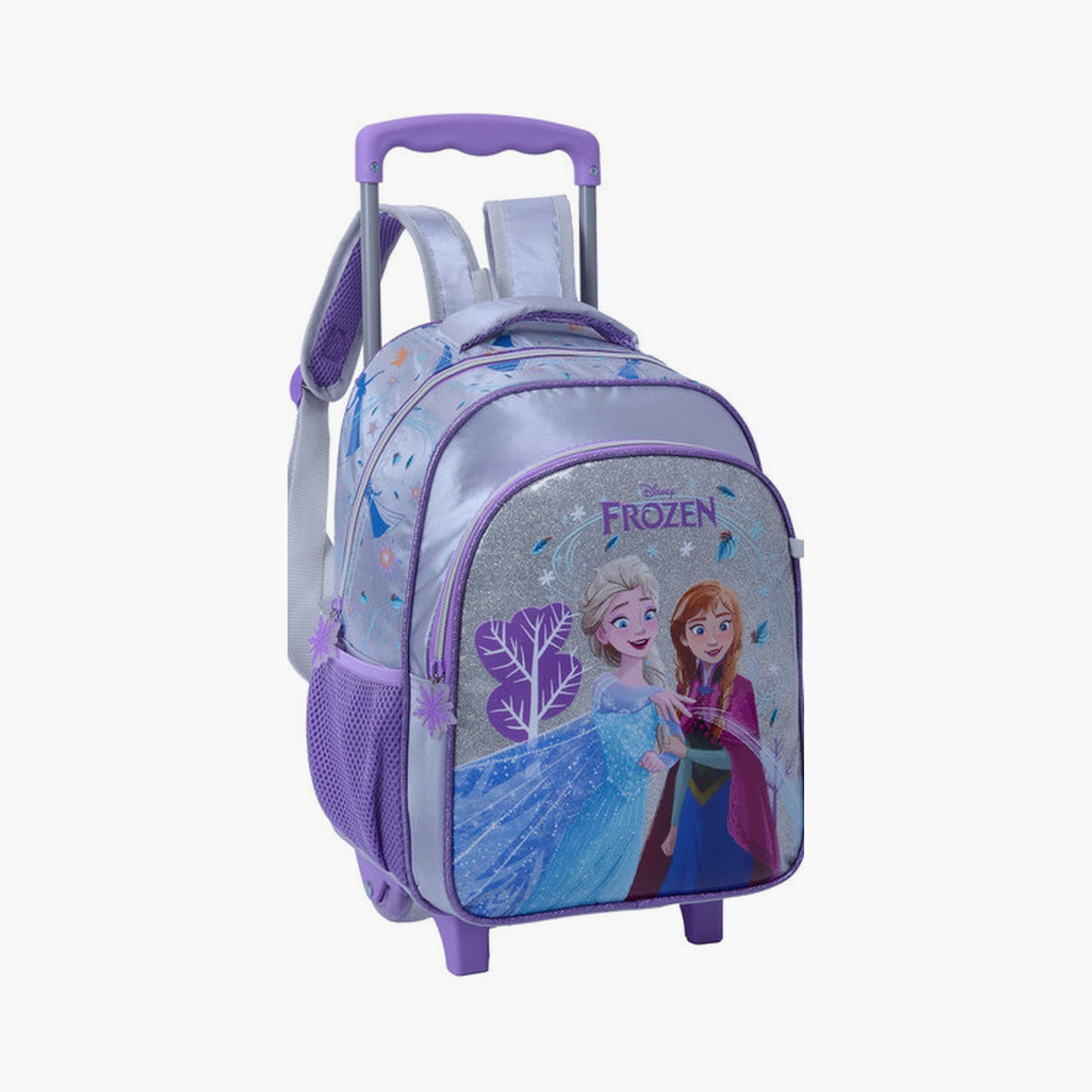 Frozen Trolley Bag with 2 Main Compartments & 2 Side Pockets - 13.5inch-school-bagsandbackpacks-trolleybags-image-3