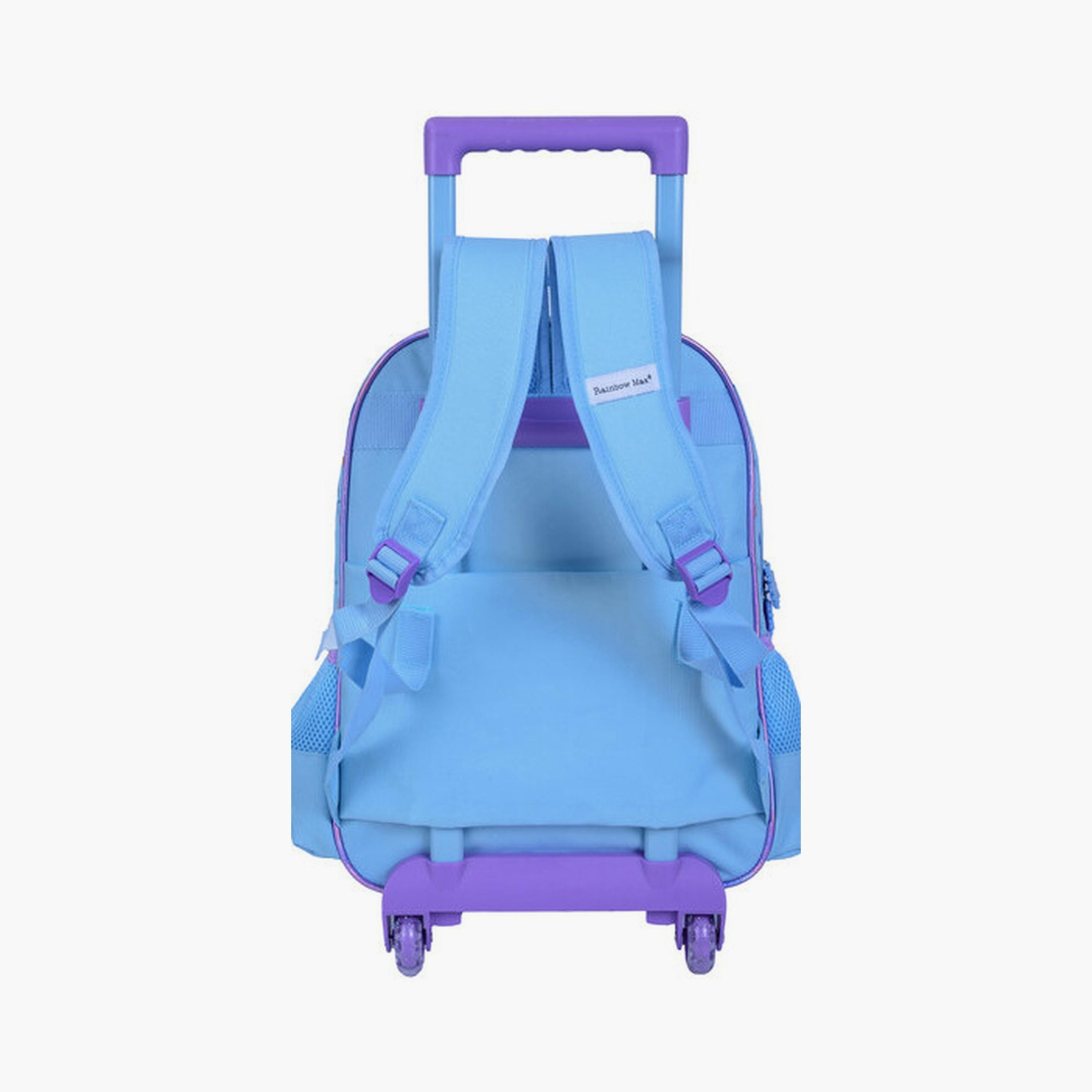 Frozen Trolley Bag with 2 Main Compartments & 2 Side Pockets - 16inch-school-bagsandbackpacks-trolleybags-image-2