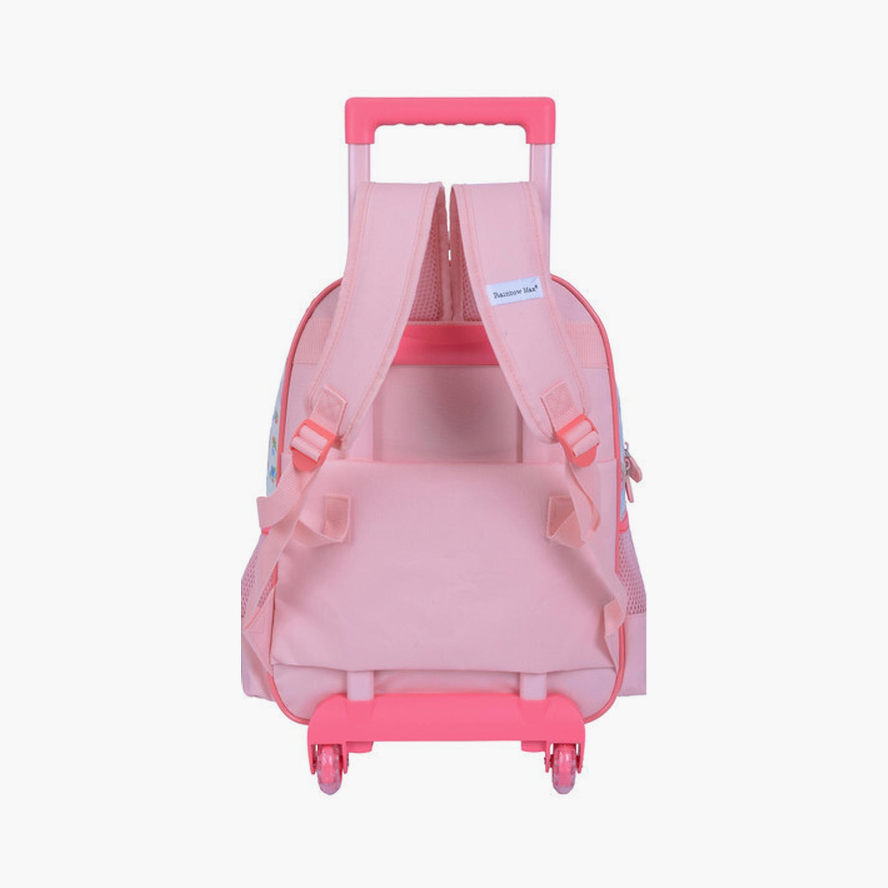 Princess Trolley Bag with 2 Main Compartments & 2 Side Pockets - 16inch-school-bagsandbackpacks-trolleybags-image-2