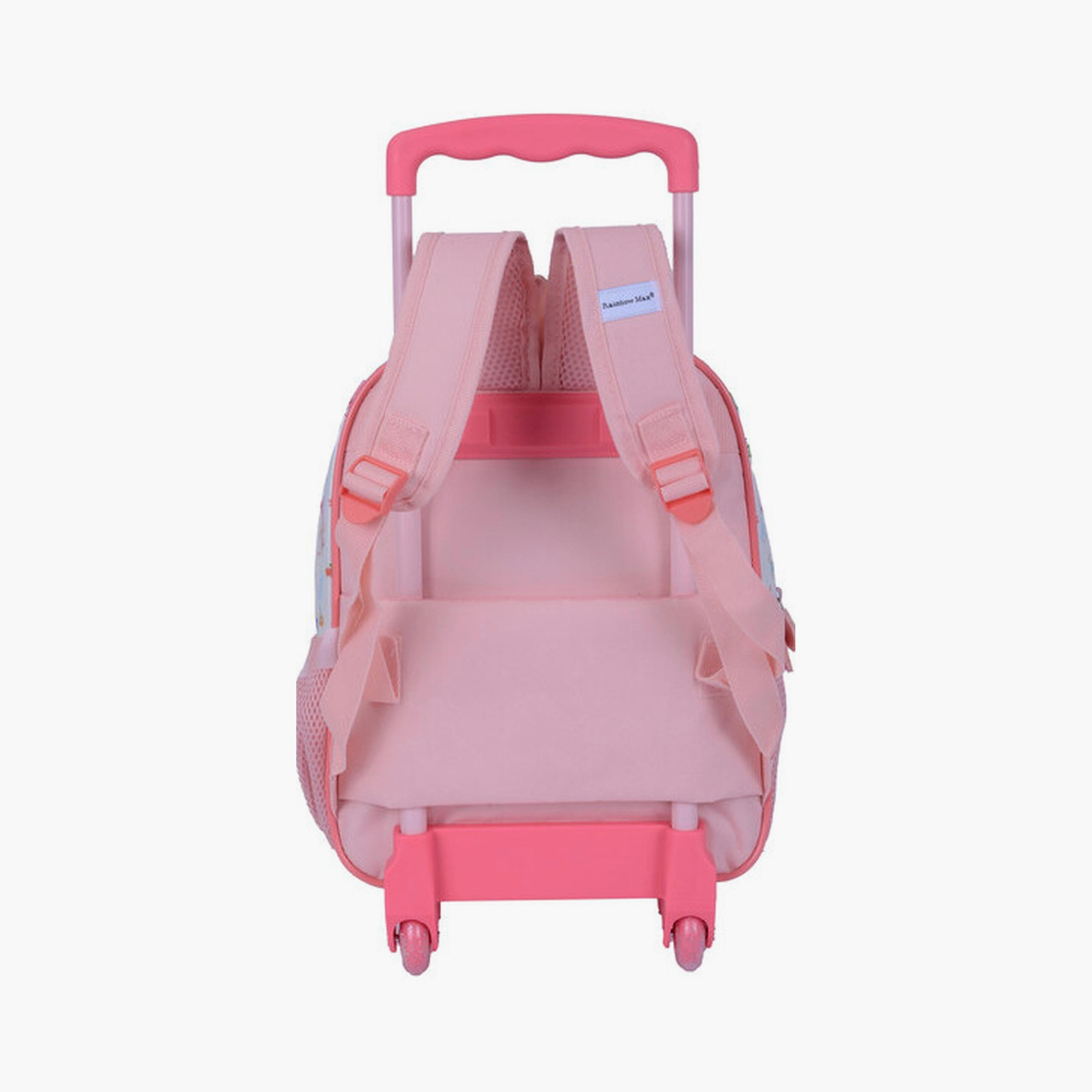 Princess Trolley Bag with 2 Main Compartments & 2 Side Pockets - 13.5inch-school-bagsandbackpacks-trolleybags-image-2