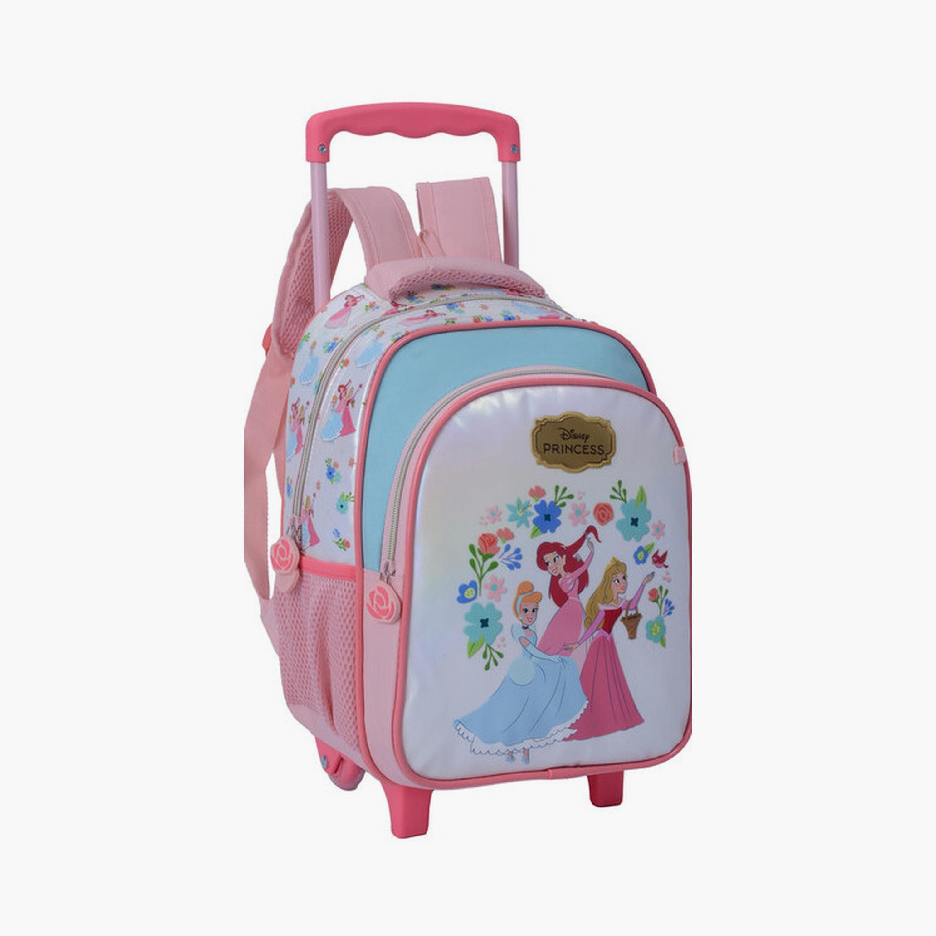 Princess Trolley Bag with 2 Main Compartments & 2 Side Pockets - 13.5inch-school-bagsandbackpacks-trolleybags-image-3