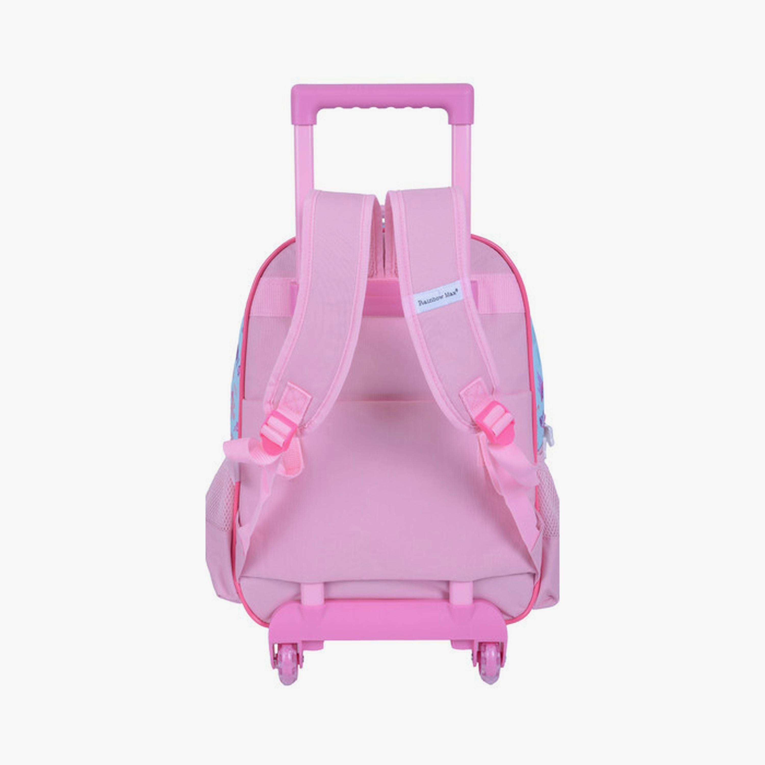 Princess Trolley Bag with 2 Main Compartments & 2 Side Pockets - 16inch-school-bagsandbackpacks-trolleybags-image-2