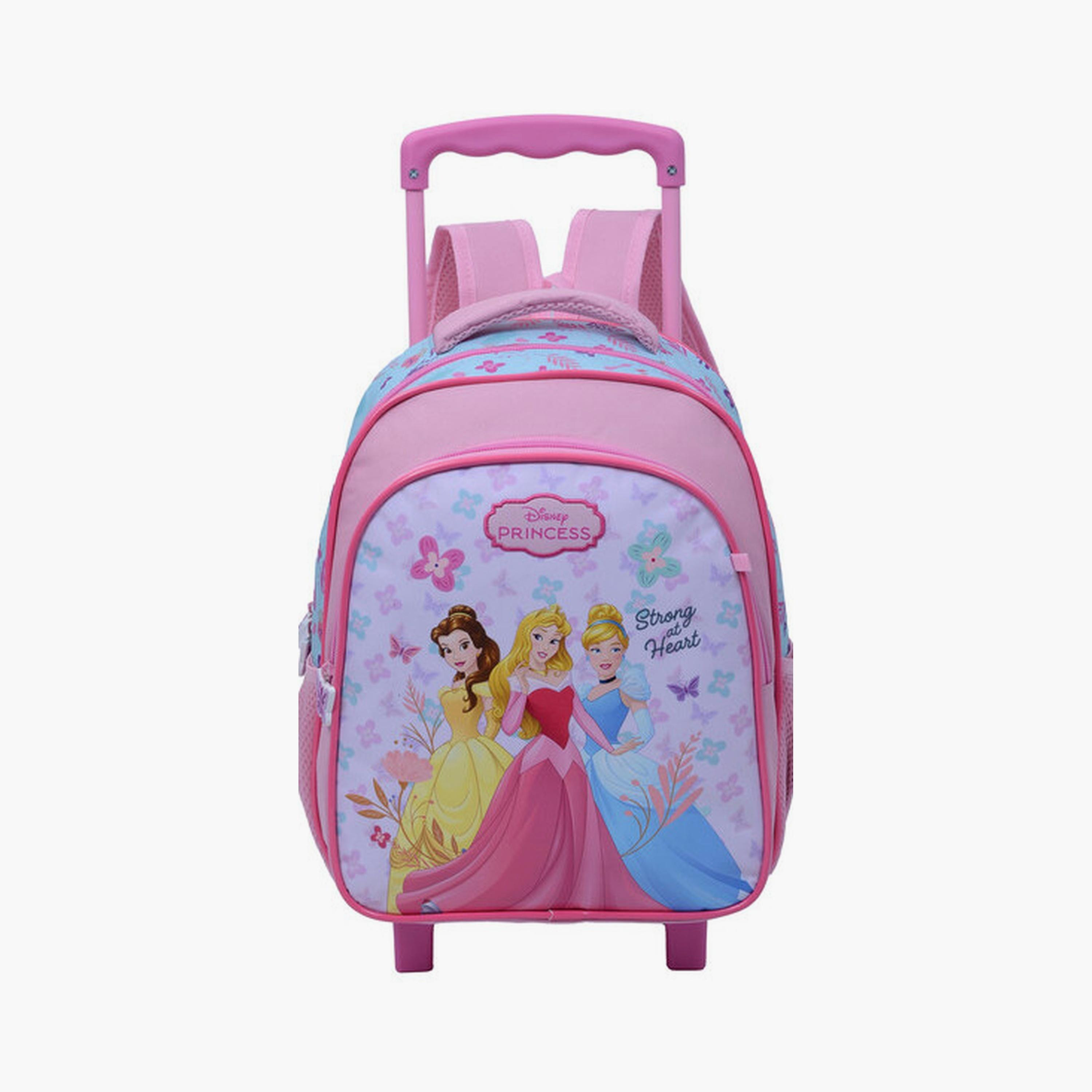 Princess Trolley Bag with 2 Main Compartments & 2 Side Pockets - 13.5inch-school-bagsandbackpacks-trolleybags-image-1