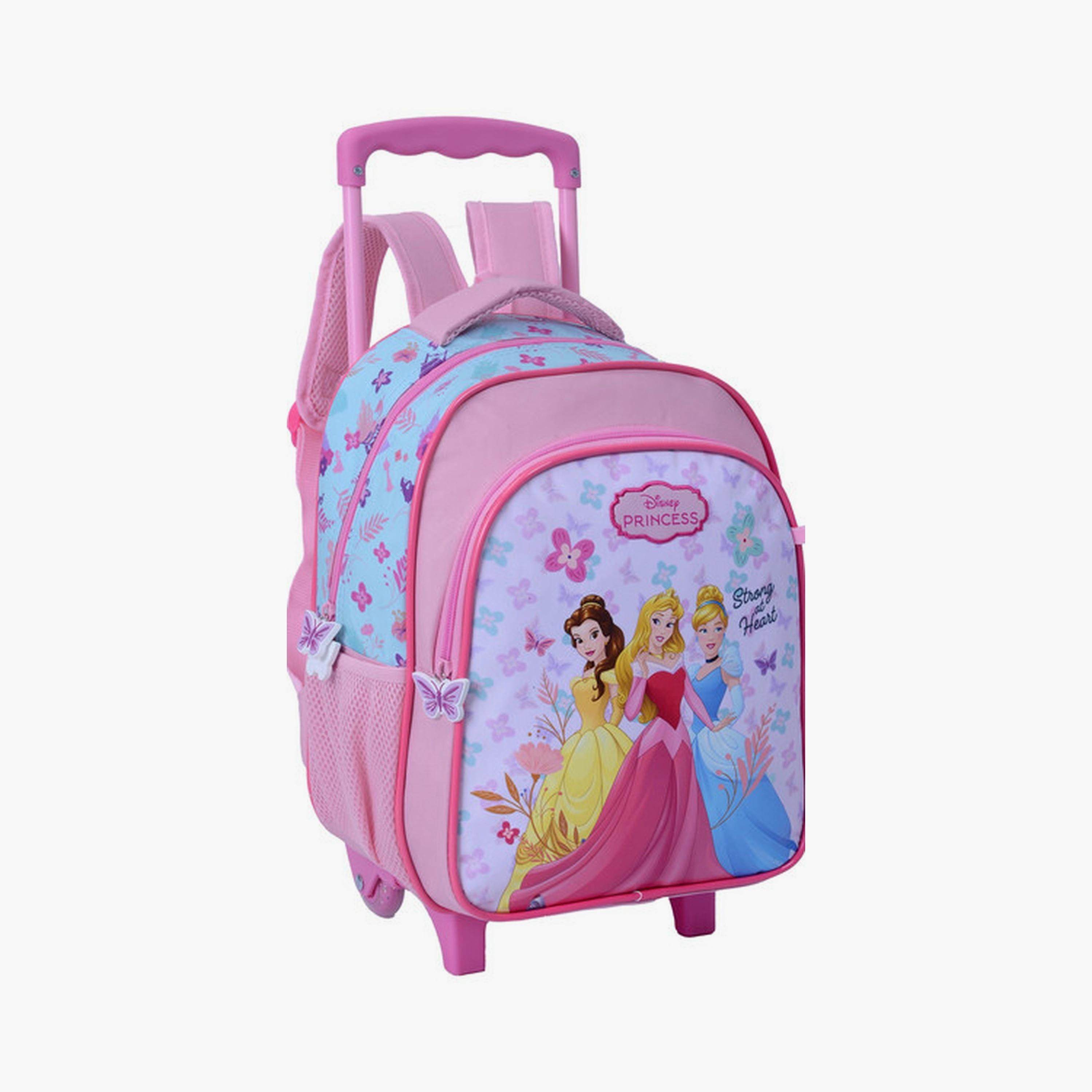 Princess Trolley Bag with 2 Main Compartments & 2 Side Pockets - 13.5inch-school-bagsandbackpacks-trolleybags-image-3