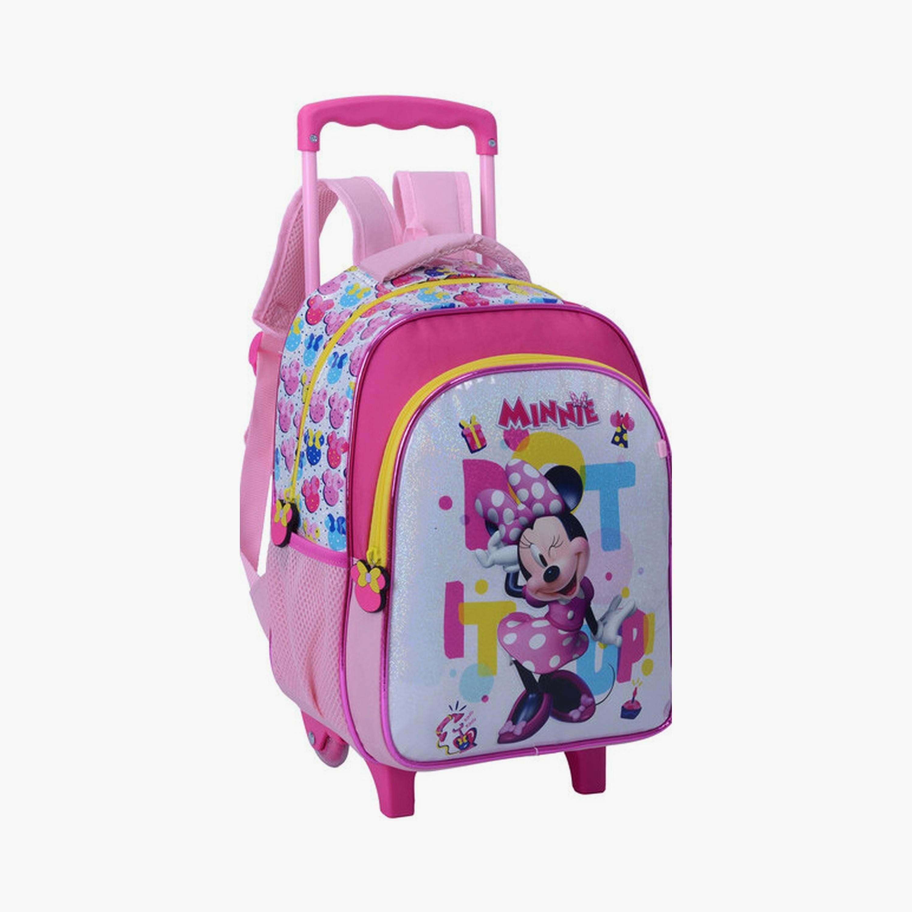 Minnie Mouse Trolley Bag with 2 Main Compartments & 2 Side Pockets - 13.5inch-school-bagsandbackpacks-trolleybags-image-3