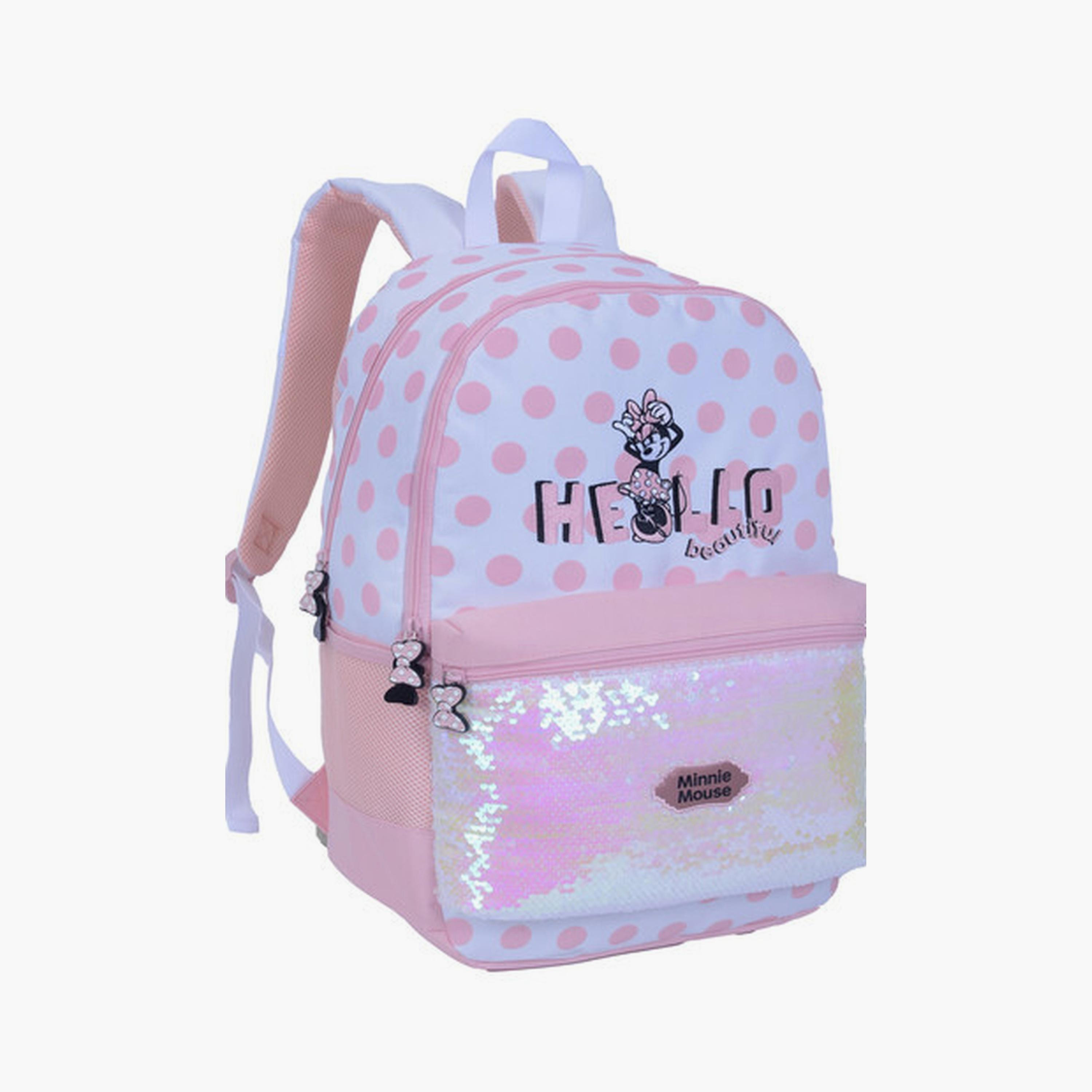 حقيبة ظهر ميني ماوس بجيبين رئيسيين وجيب أمامي - 18 بوصة-school-bagsandbackpacks-backpacks-image-2