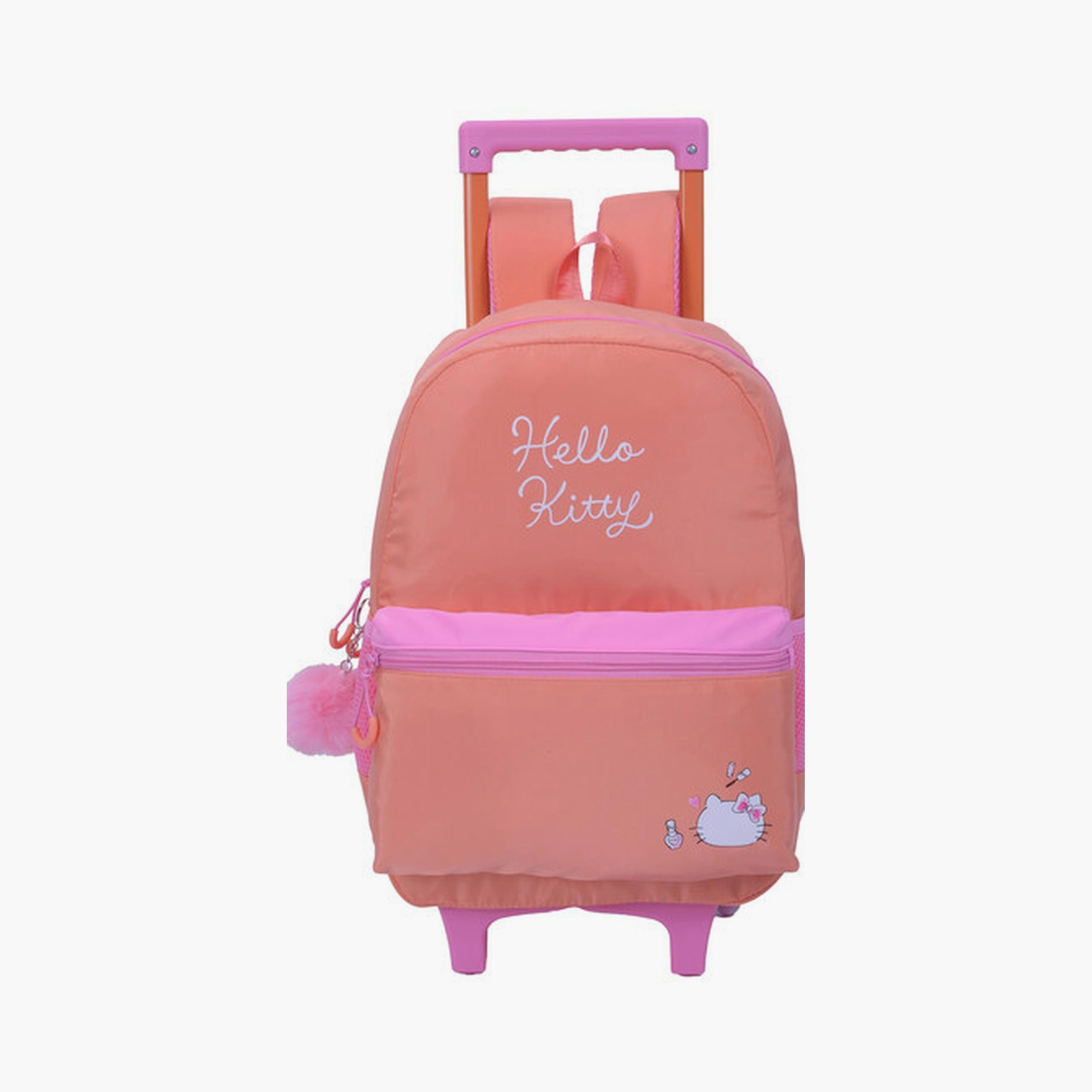 Hello Kitty Trolley Bag with 1 Main Compartment & 1 Front Pocket - 18inch-school-bagsandbackpacks-trolleybags-image-1